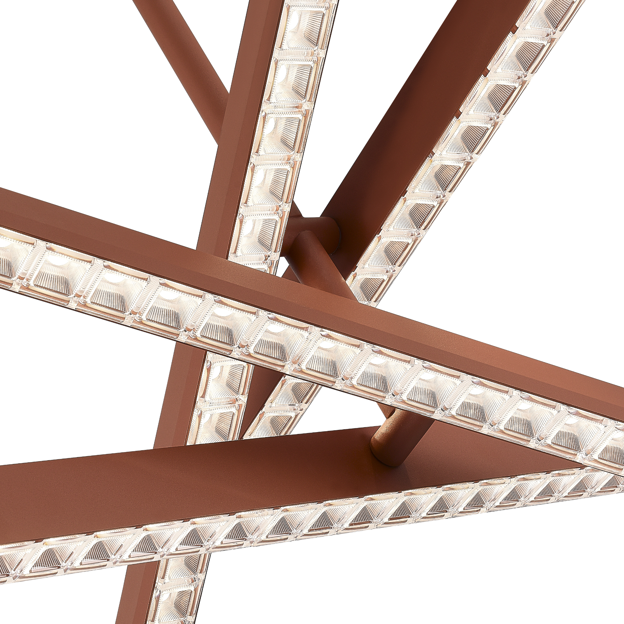 SL1018.613.04 Светильник подвесной ST-Luce терракотовый/прозрачный LED 1*43W 4000K ЭВКЛИДИК