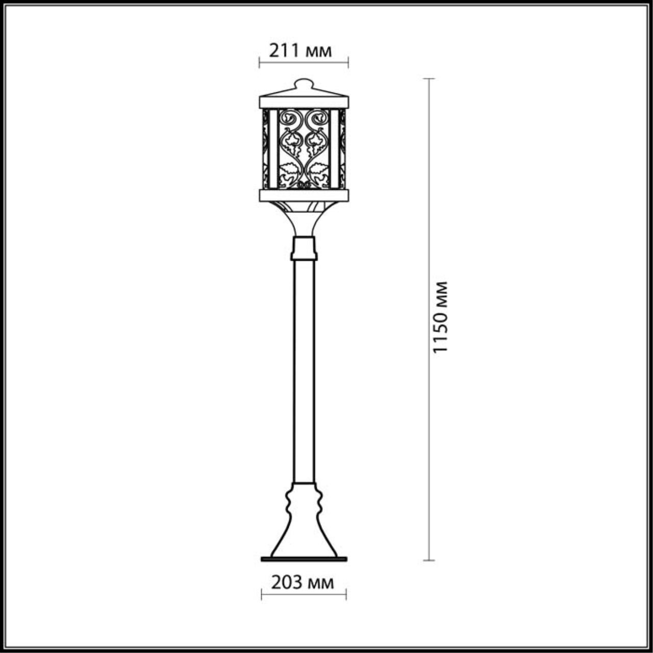 Наземный светильник Odeon light Lagra 2286/1A