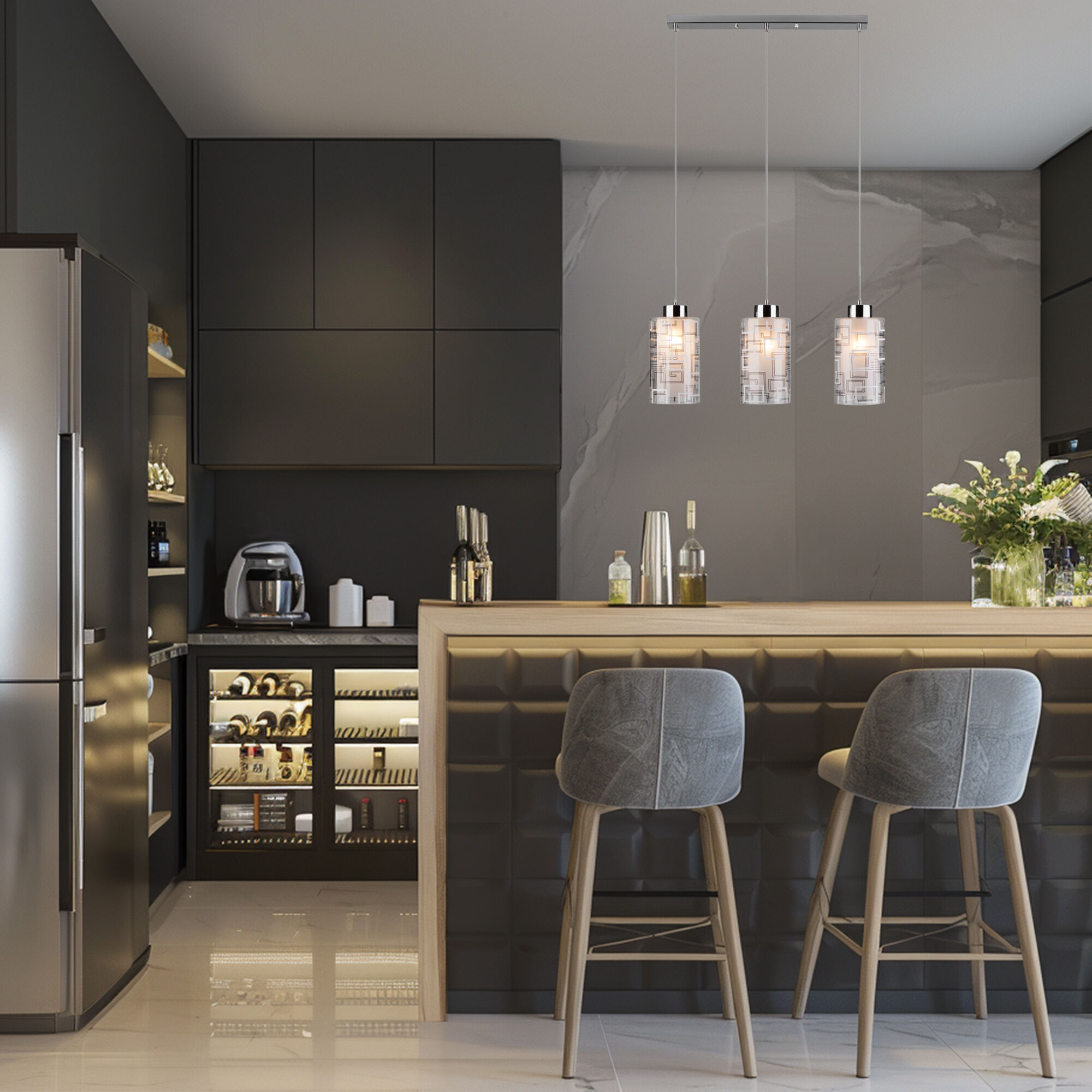 Подвесной светильник Eurosvet 50002/3 хром