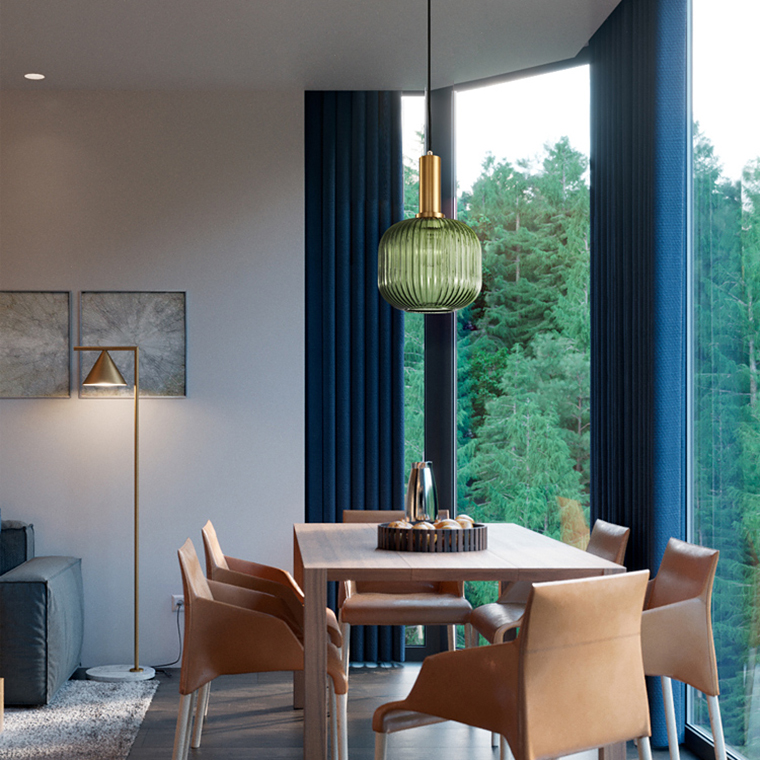 Подвесной светильник Ferm Living chinese lantern A Brass / Green 101692-26