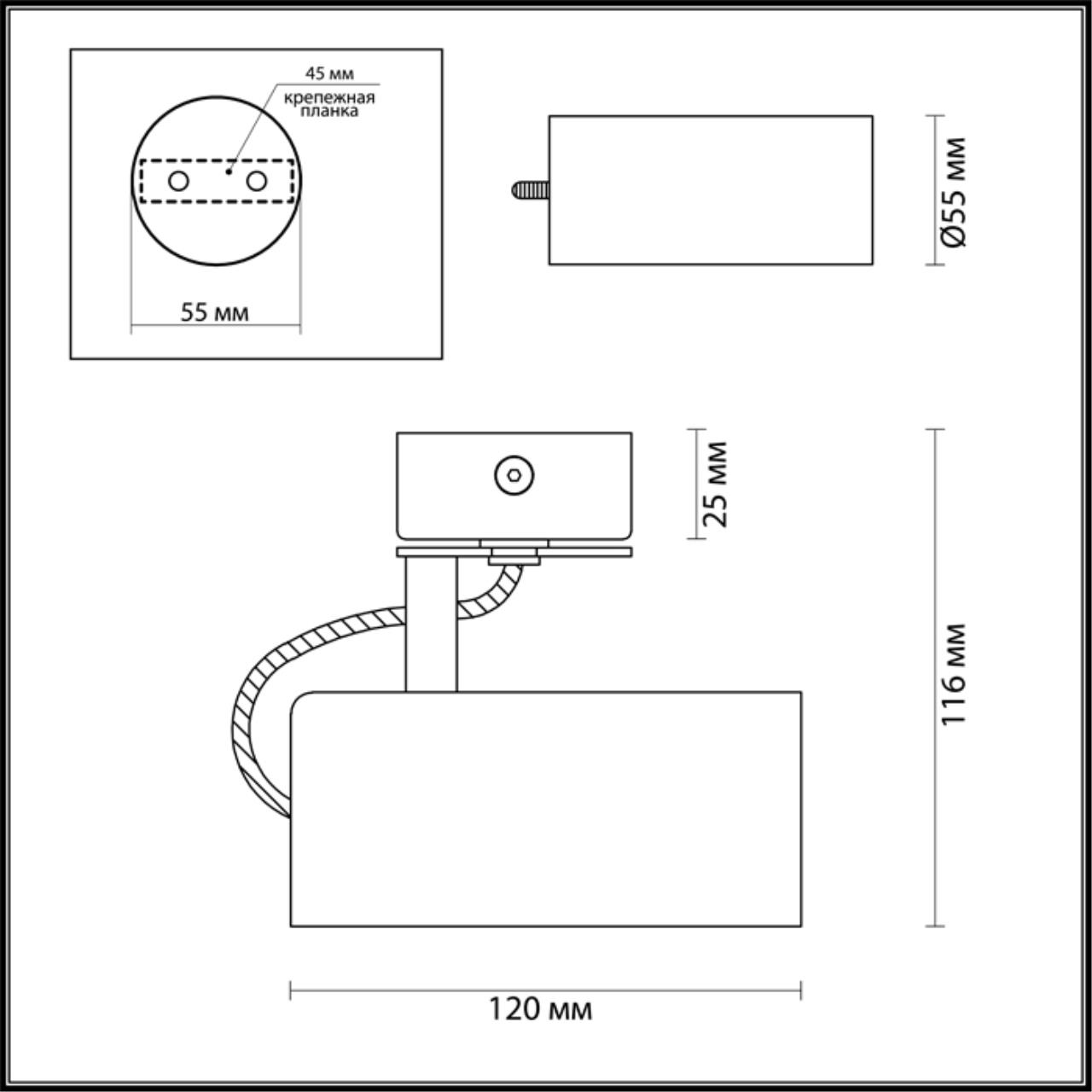 Накладной светильник Odeon light Kiko 3872/1C