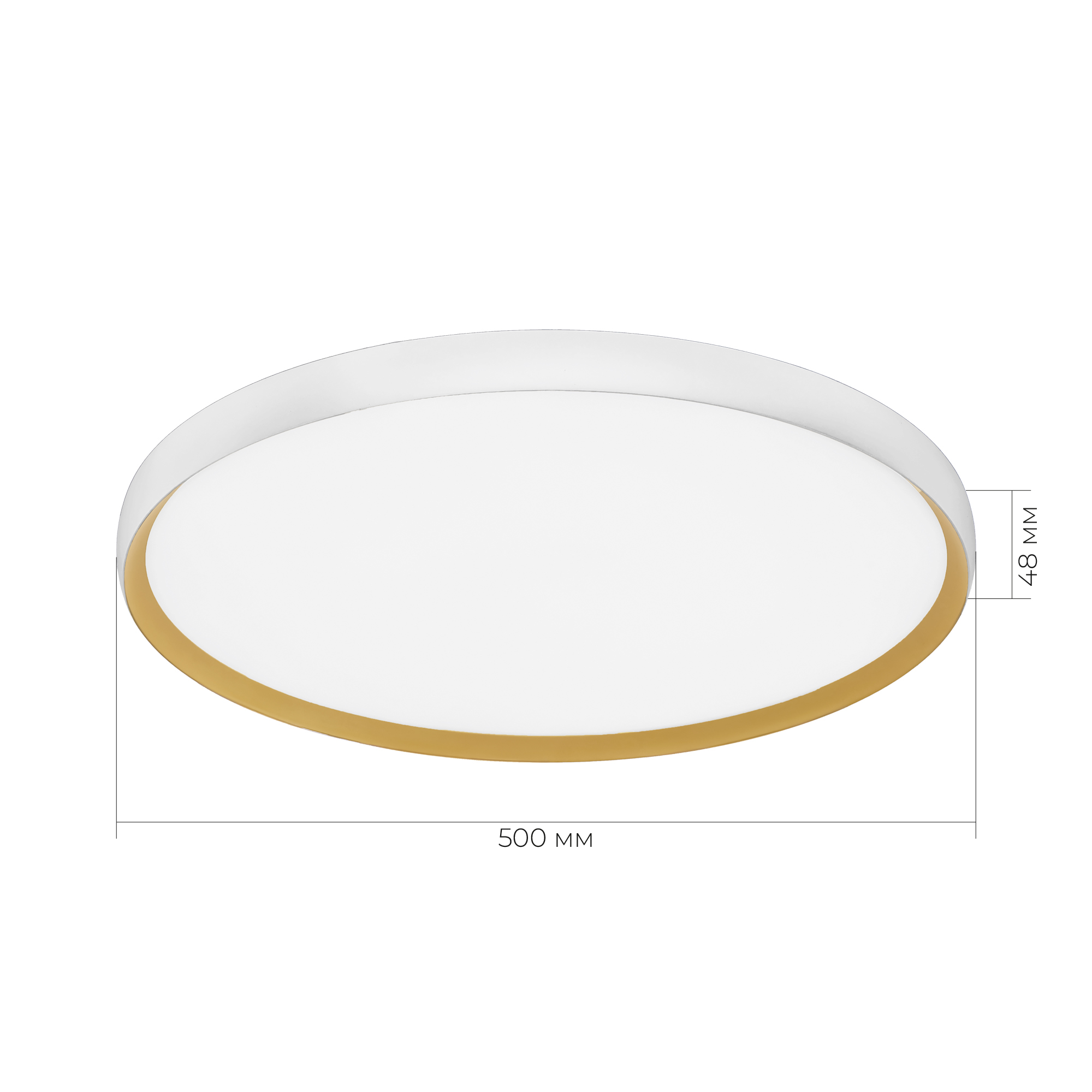 SLE1810-502-01 Светильник потолочный Белый, Золотистый/белая LED 1*42W 4000K ХЕЛЬСТ