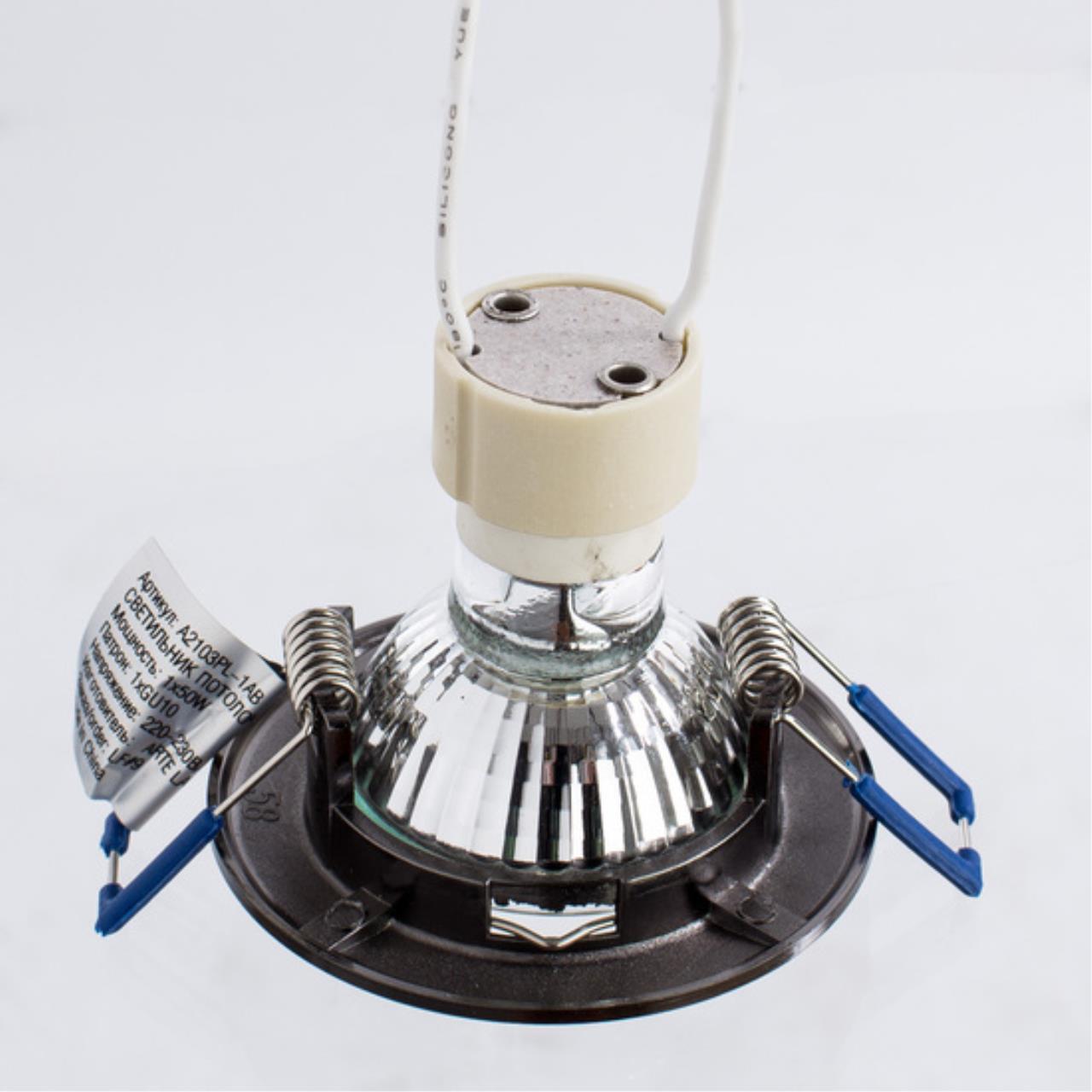 Точечный встраиваемый светильник Arte lamp A2103PL-1AB СВЕТИЛЬНИК ПОТОЛОЧНЫЙ