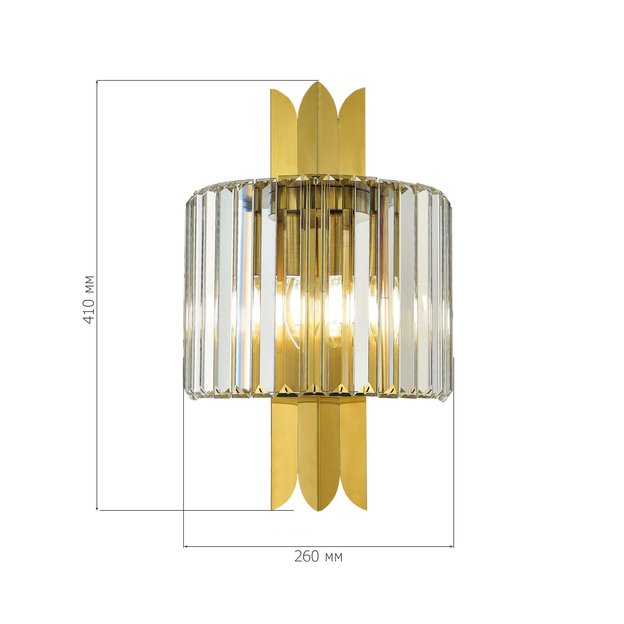 SL1635.301.02 Бра ST-Luce Латунь/Прозрачный E14 2*40W NARI