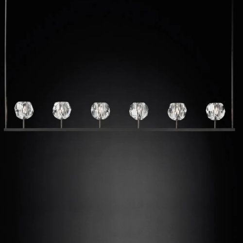 Люстра Rh Boule De Cristal Linear Chandelier 6 Black от Imperiumloft 84807-22