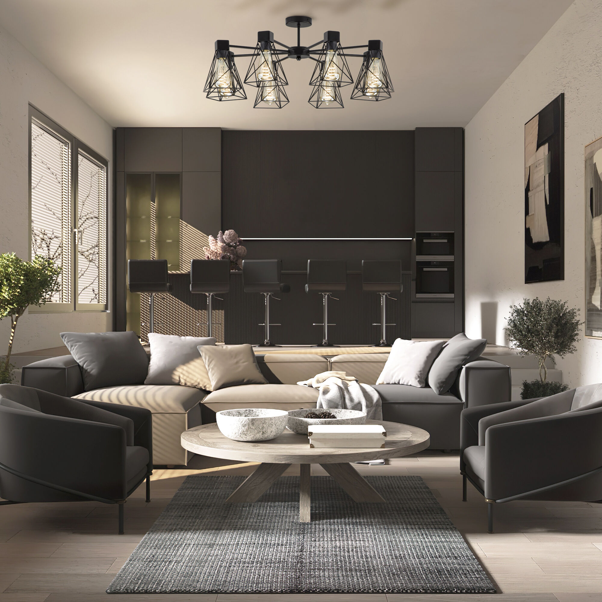 Потолочный светильник Eurosvet 70107/8 черный