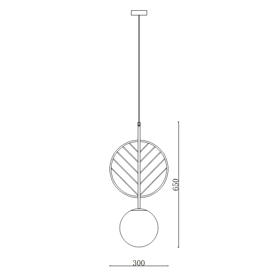 Подвесной светильник LEAF B Голубой 178146-26