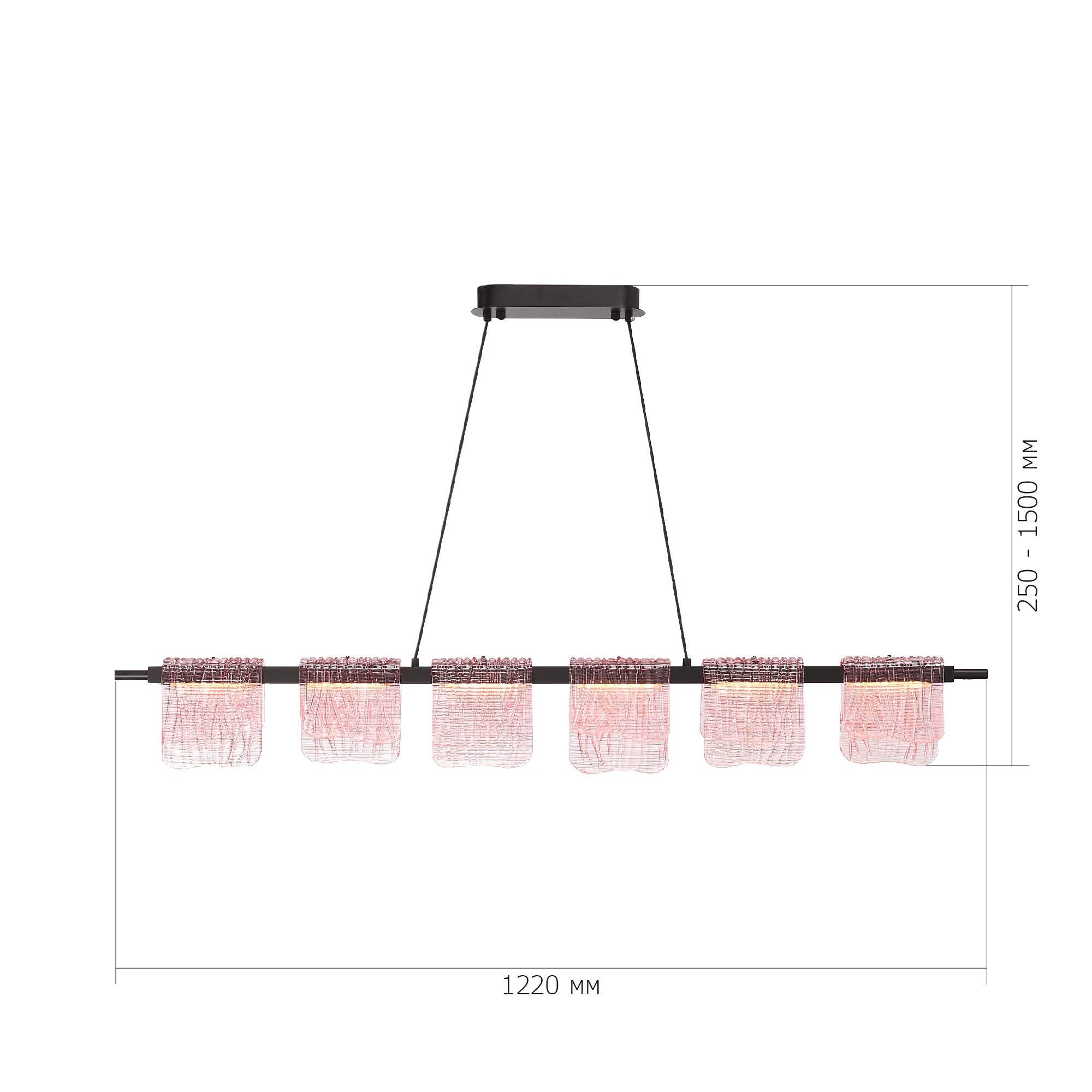 SL6021.403.36 Светильник подвесной ST-Luce черный/розовый LED 1*36W 3000K VOILE