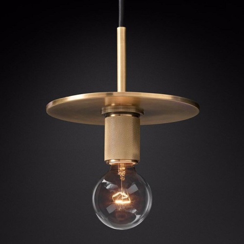 Подвесной Светильник Rh Utilitaire Disk Shade Pendant Brass от Imperiumloft 123643-22