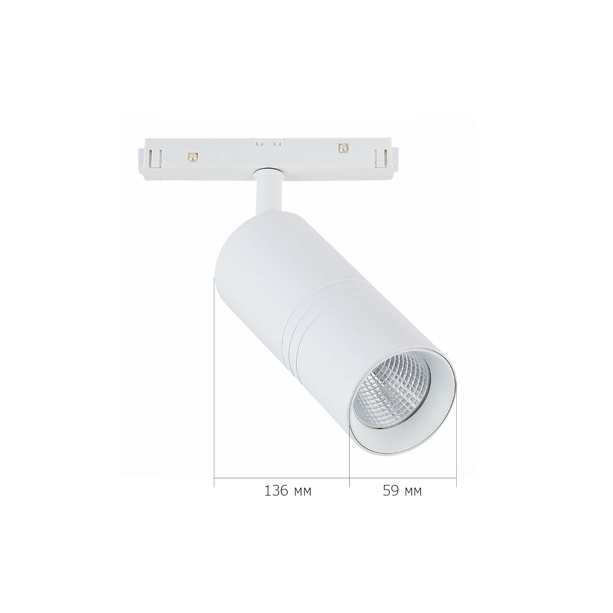 ST365.536.18 Магнитный трековый светильник белый LED 1*18W 3000K 1 530Lm Ra>80 36° IP20 L-xW60xH148 СКАЙЛАЙН 48V