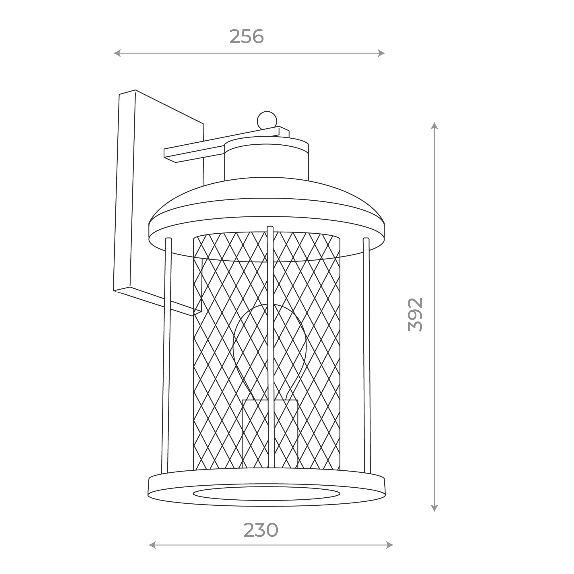 SL080.401.01 Светильник уличный настенный ST-Luce Темный кофе/Прозрачный, Темный кофе E27 1*60W LASTERO