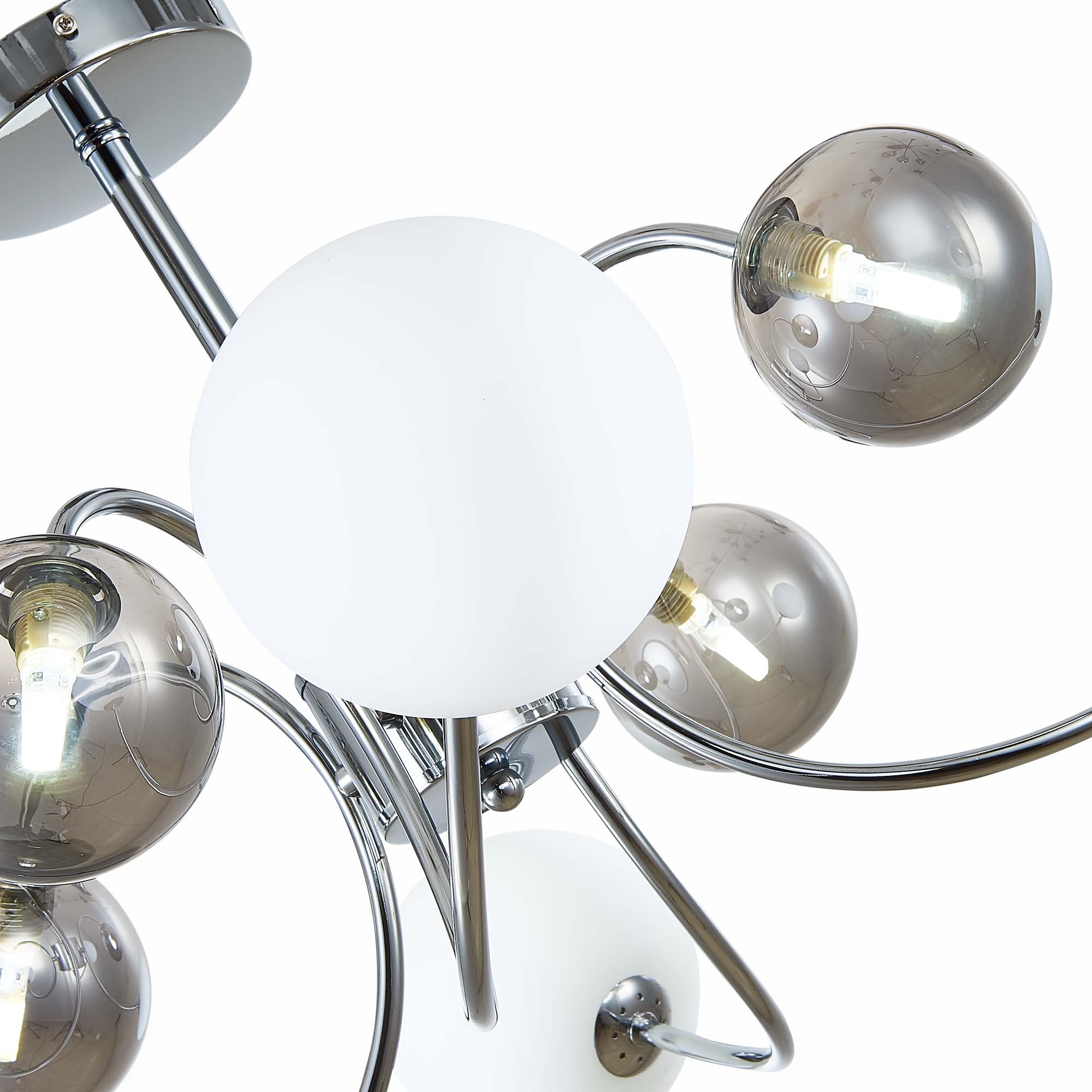 SLE220912-08 Светильник потолочный Хром/Белый, Дымчатый G9 LED 8*5W FORMAE