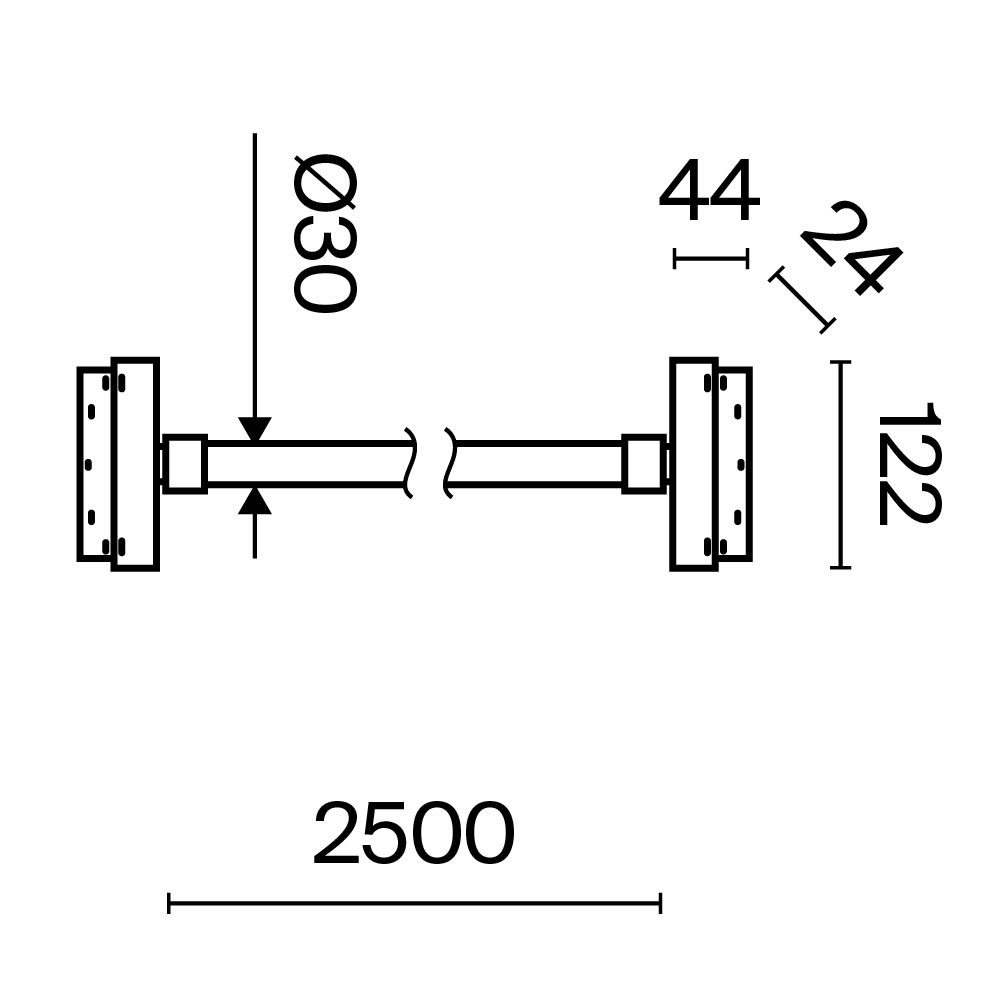Трековый подвесной светильник Technical TR101-2-50W4K-B