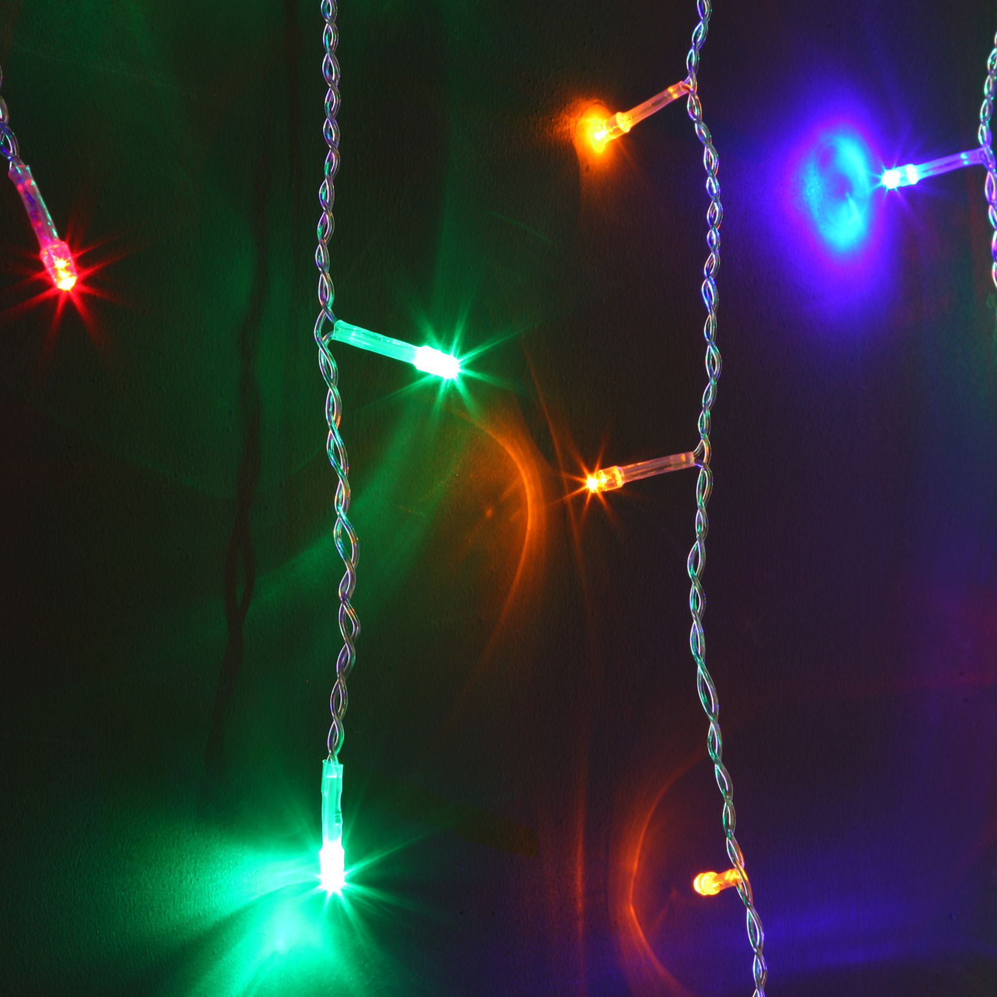 Гирлянда бытовая электрическая бахрома Eurosvet 100-001 мульти