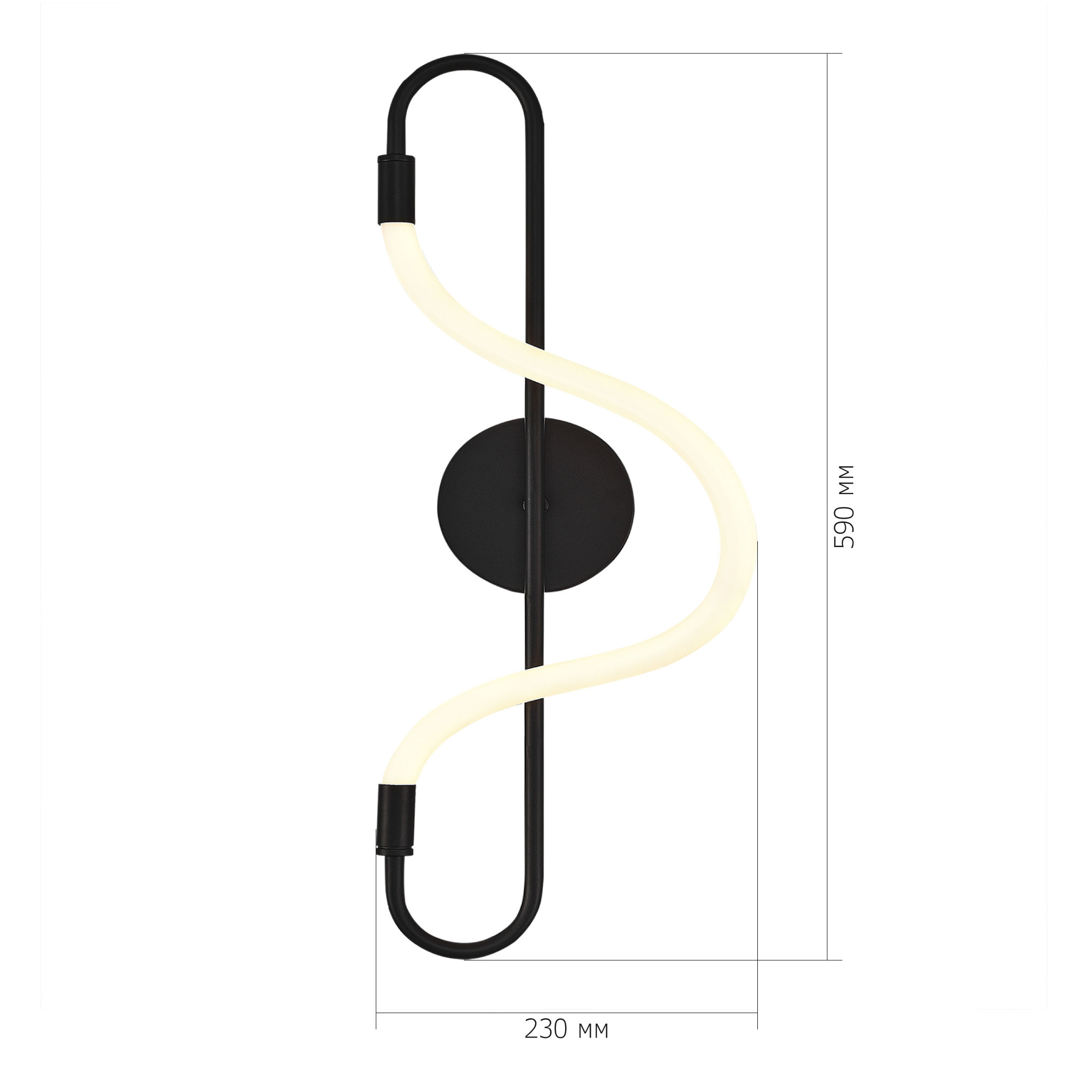 SL6102.401.10 Светильник настенный ST-Luce Черный/Белый LED 1*10W 3000K SAGRATO