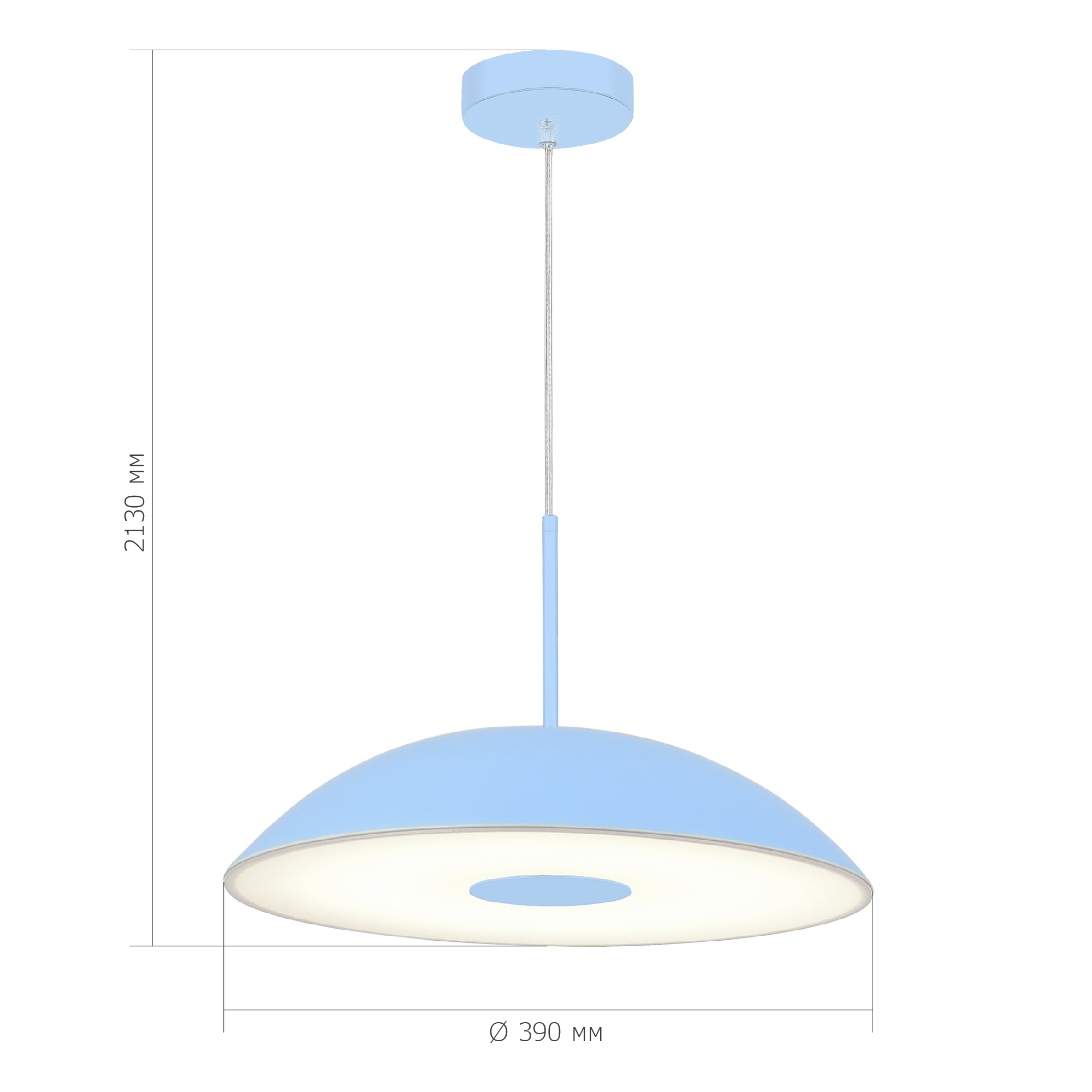 SL6128.703.01 Светильник подвесной ST-Luce Голубой/Голубой LED 1*24W 3000K ЛИДИА