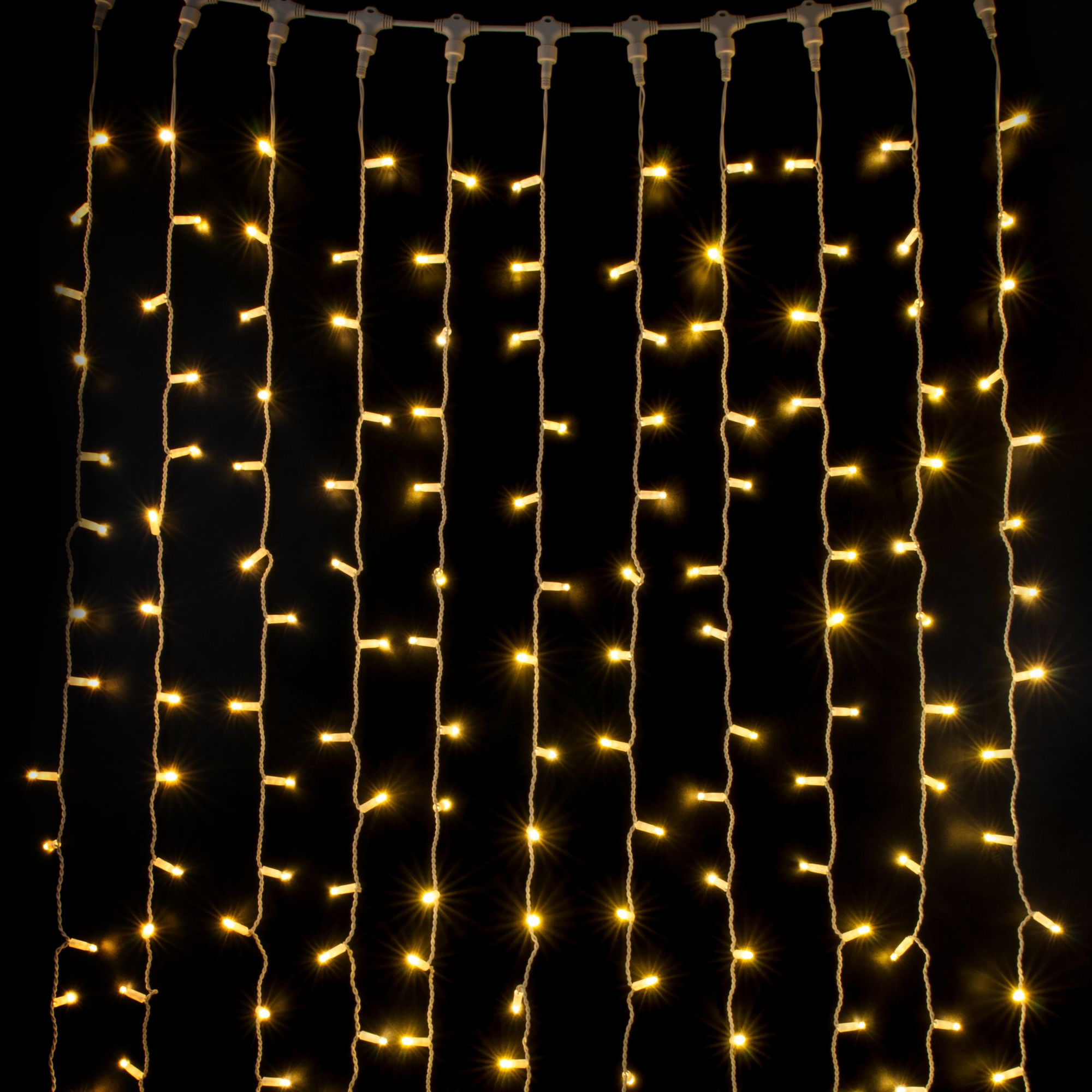 Гирлянда бытовая электрическая занавес Eurosvet 200-101 теплый белый с эффектом мерцания