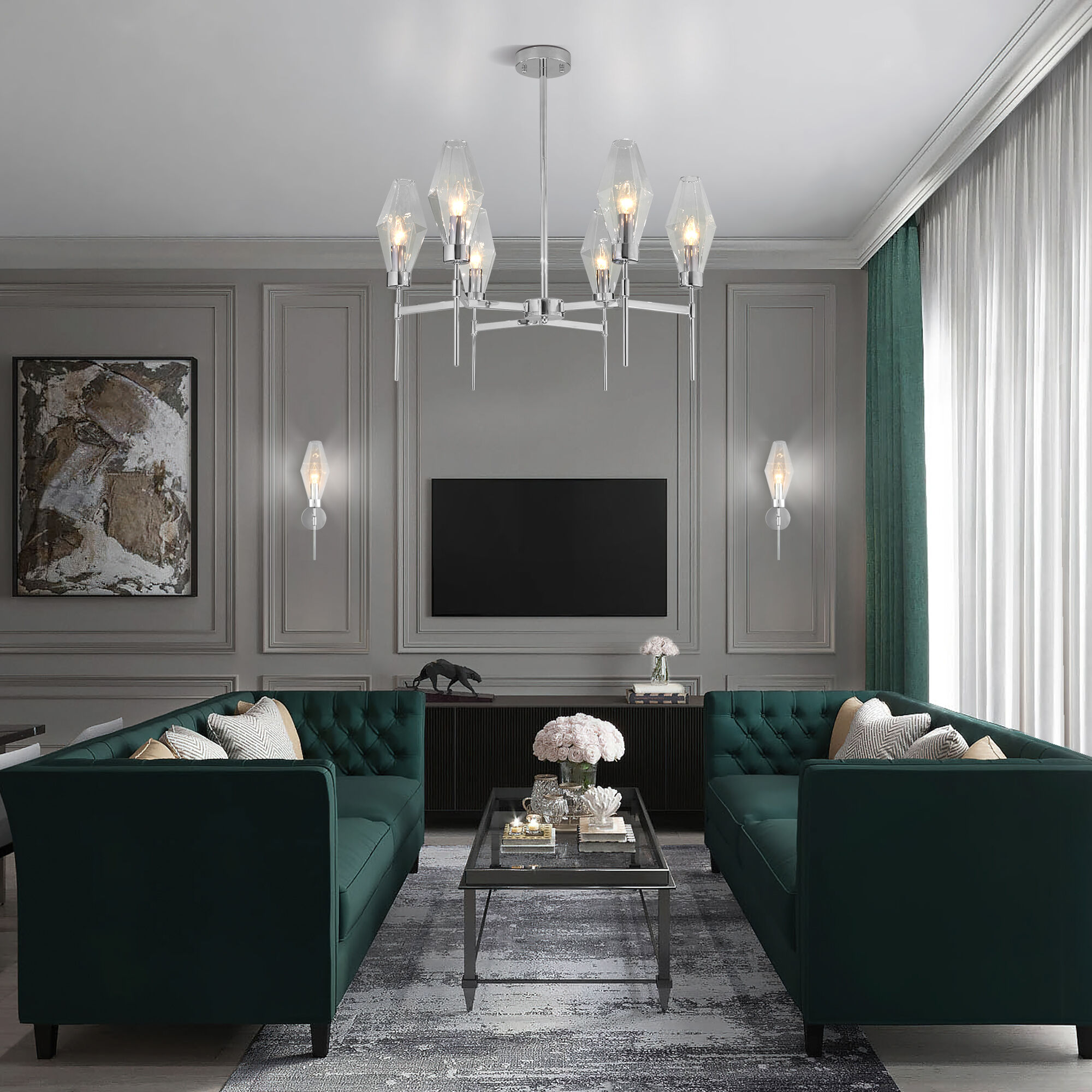 Потолочный светильник Eurosvet 60143/6 хром