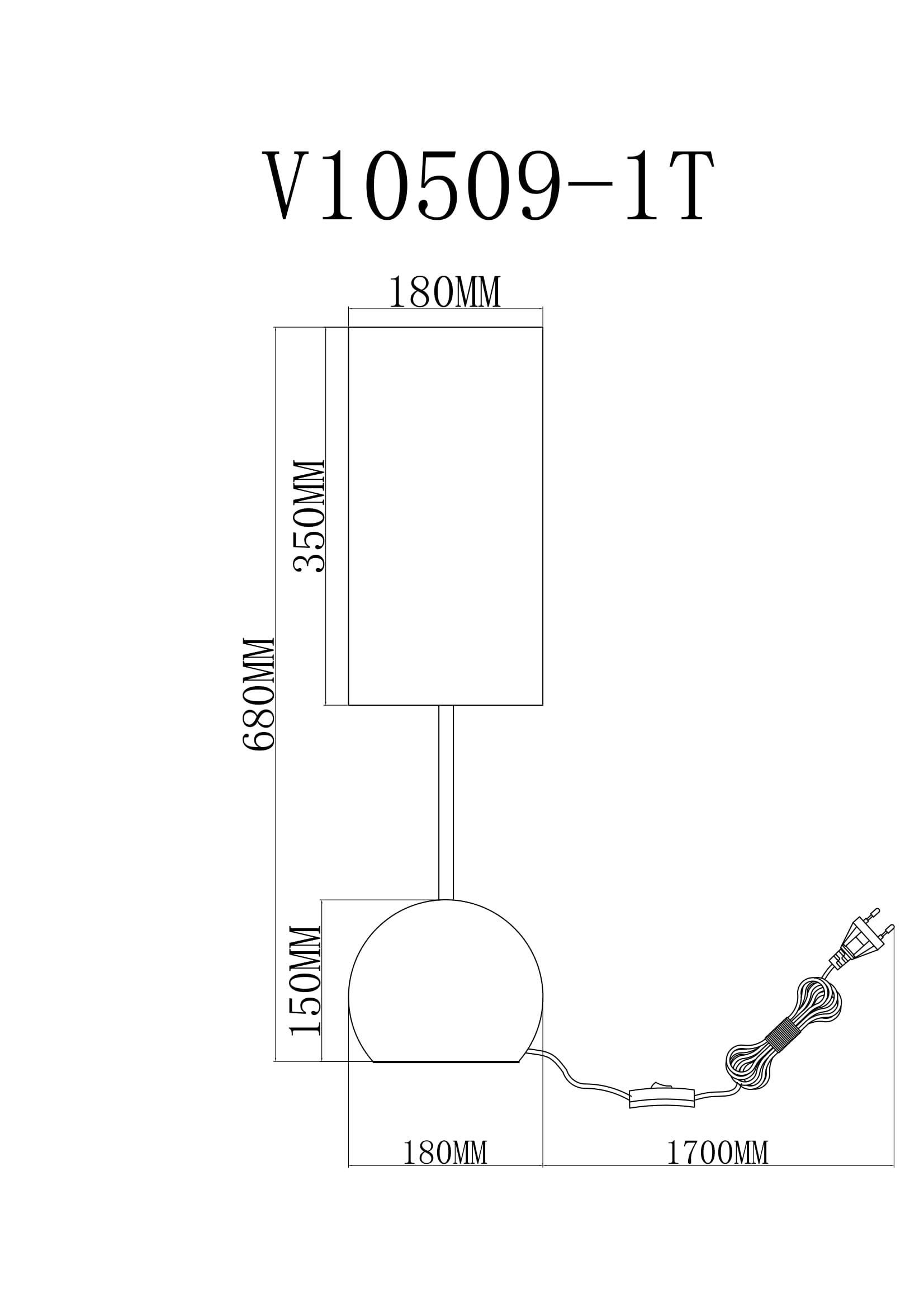 Лампа настольная Moderli V10509-1T Flint