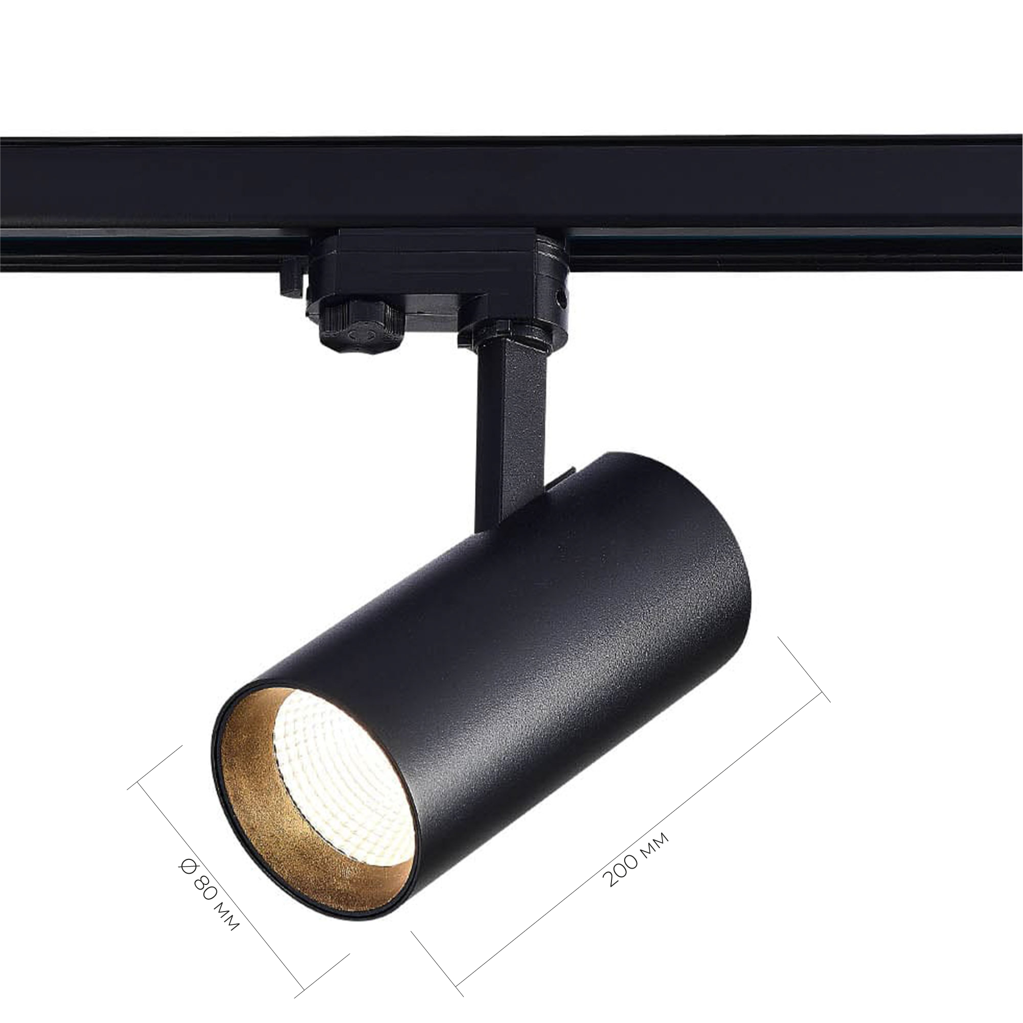 ST661.436.30 Св-к трек. Черный LED 1*30W 3000K 2 400Lm Ra>90 38° IP20 L170xW80xH245 165-265V ТРЭЙС