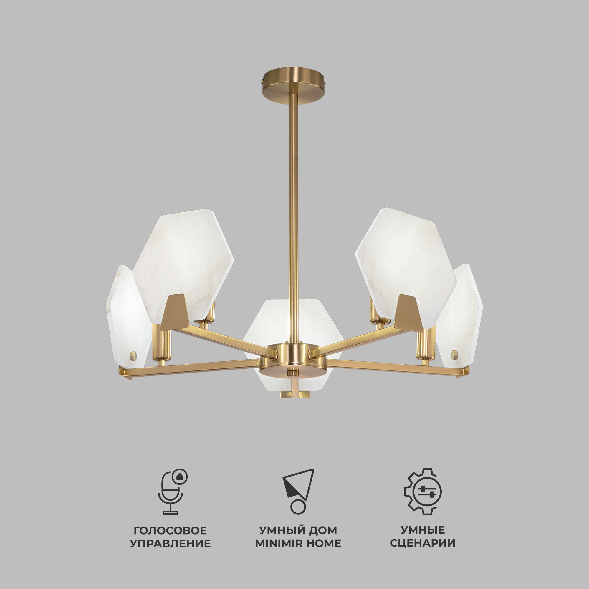  Eurosvet 60158/5/ потолочный светильник/ латунь Smart