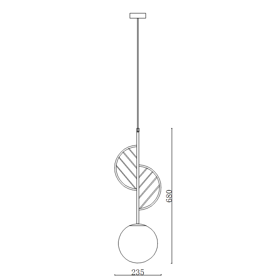 Подвесной светильник LEAF A Голубой 178148-26