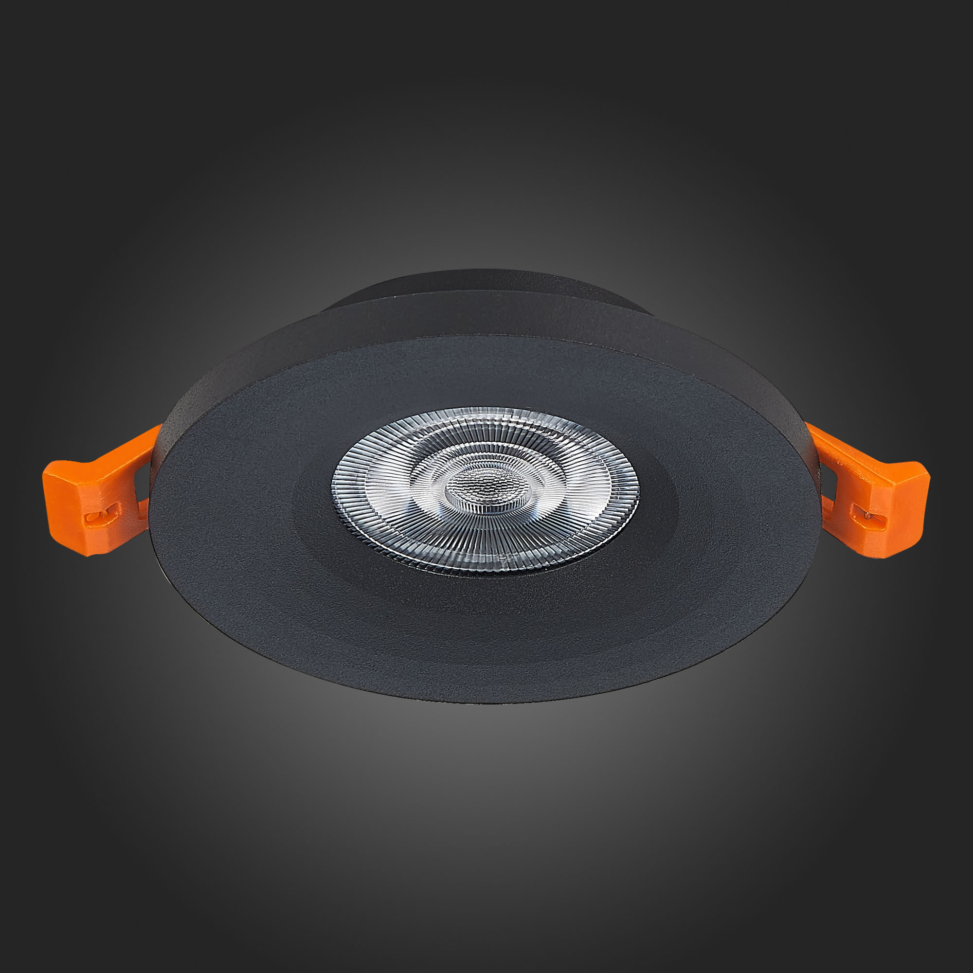 ST205.408.01 Св-к встр. Черный GU10 1*50W  D95xH27 220V Без ламп Встраиваемые светильники