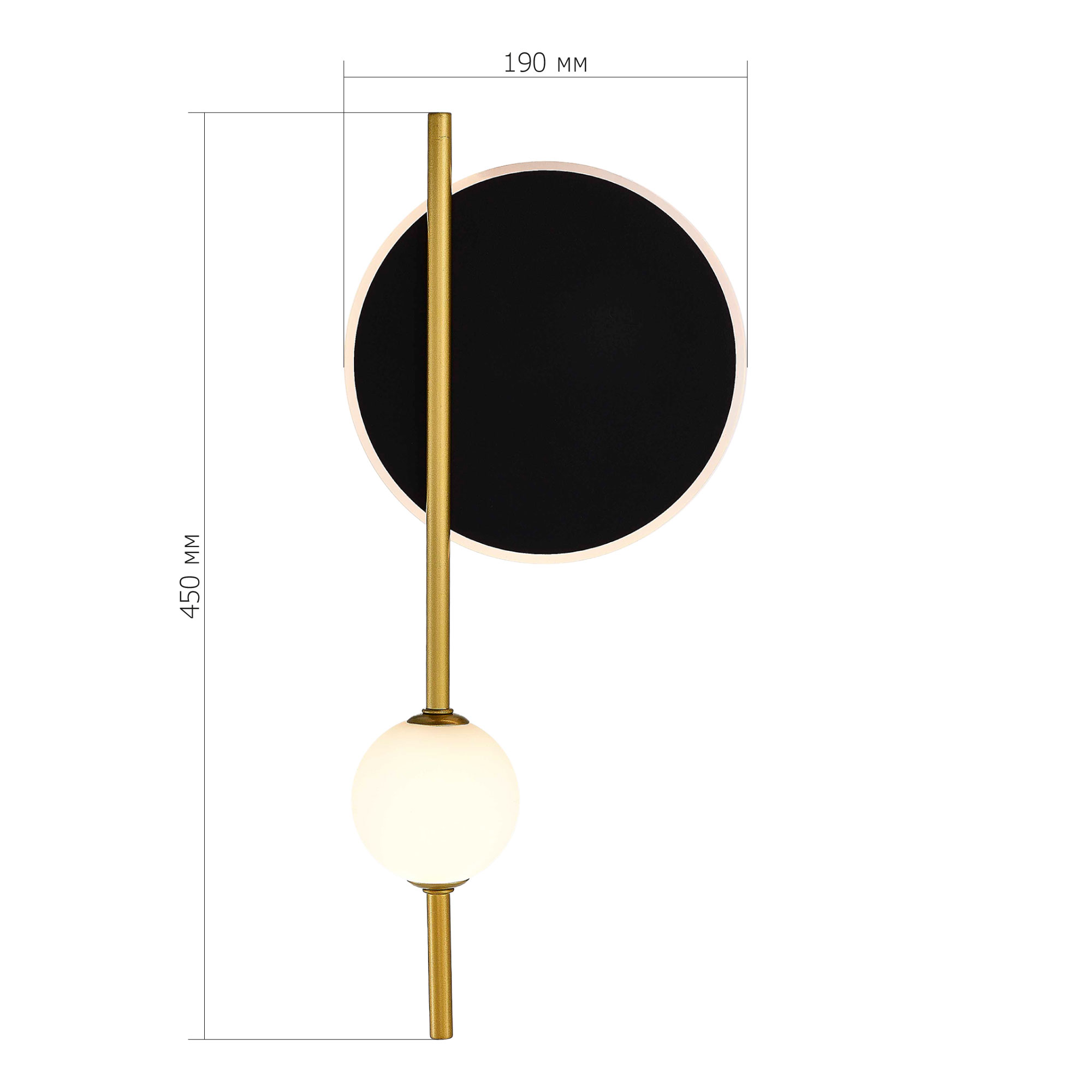 SL6507.431.02 Светильник настенный ST-Luce Шампань, Черный/Белый LED 1+1*9+4W 4000K DALI