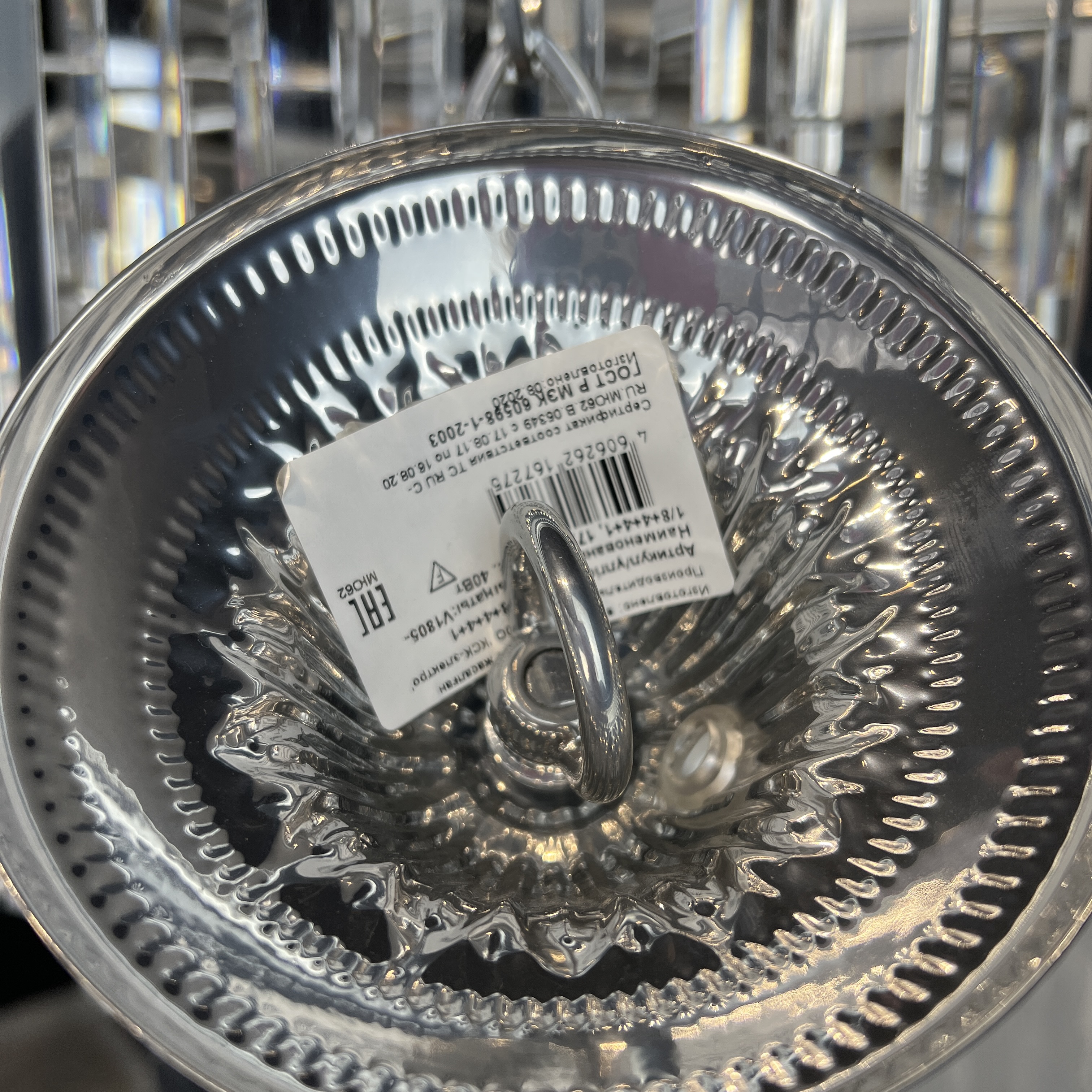 Подвесная люстра RH 1920s Odeon Clear Glass Fringe Chandelier D80 chrome 228793-22