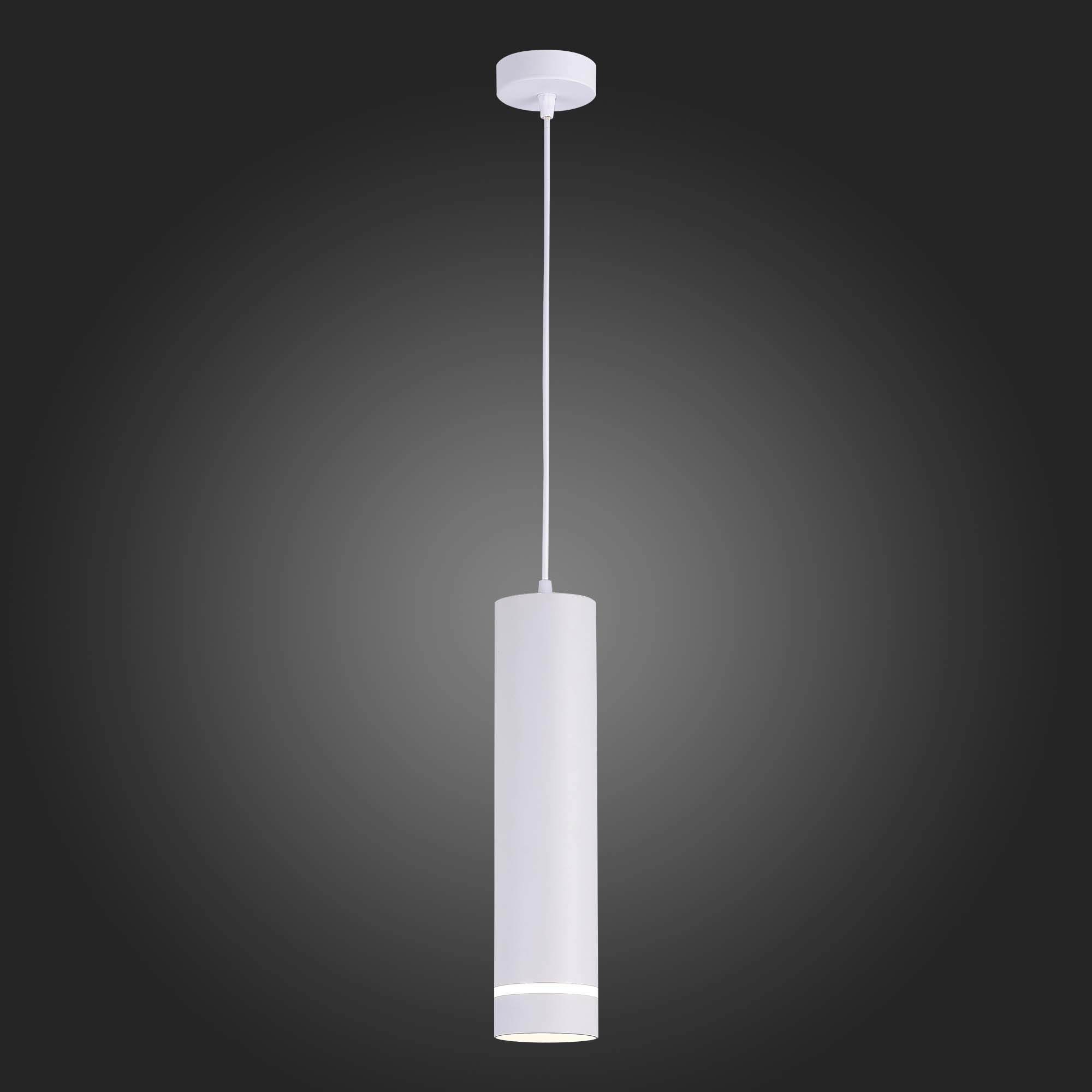 ST115.543.12 Светильник подвесной Белый LED 1*12W 4000K 936Lm Ra&gt;90 120° IP20 D80xH300 165-265V Подвесные светильники
