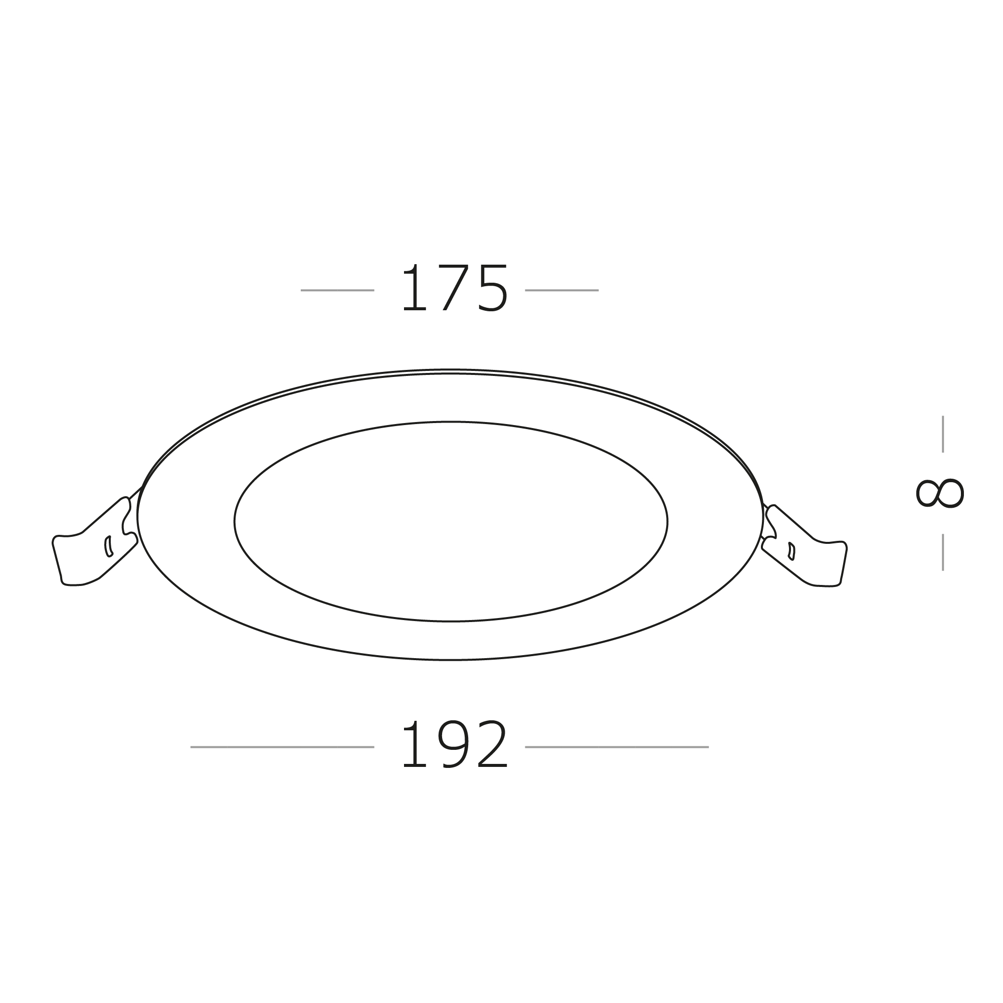ST209.538.15 Св-к встр. Белый LED 1*15W 3000K 1 020Lm Ra80 110° IP20 D190xH8 90-265V Встраиваемые светильники