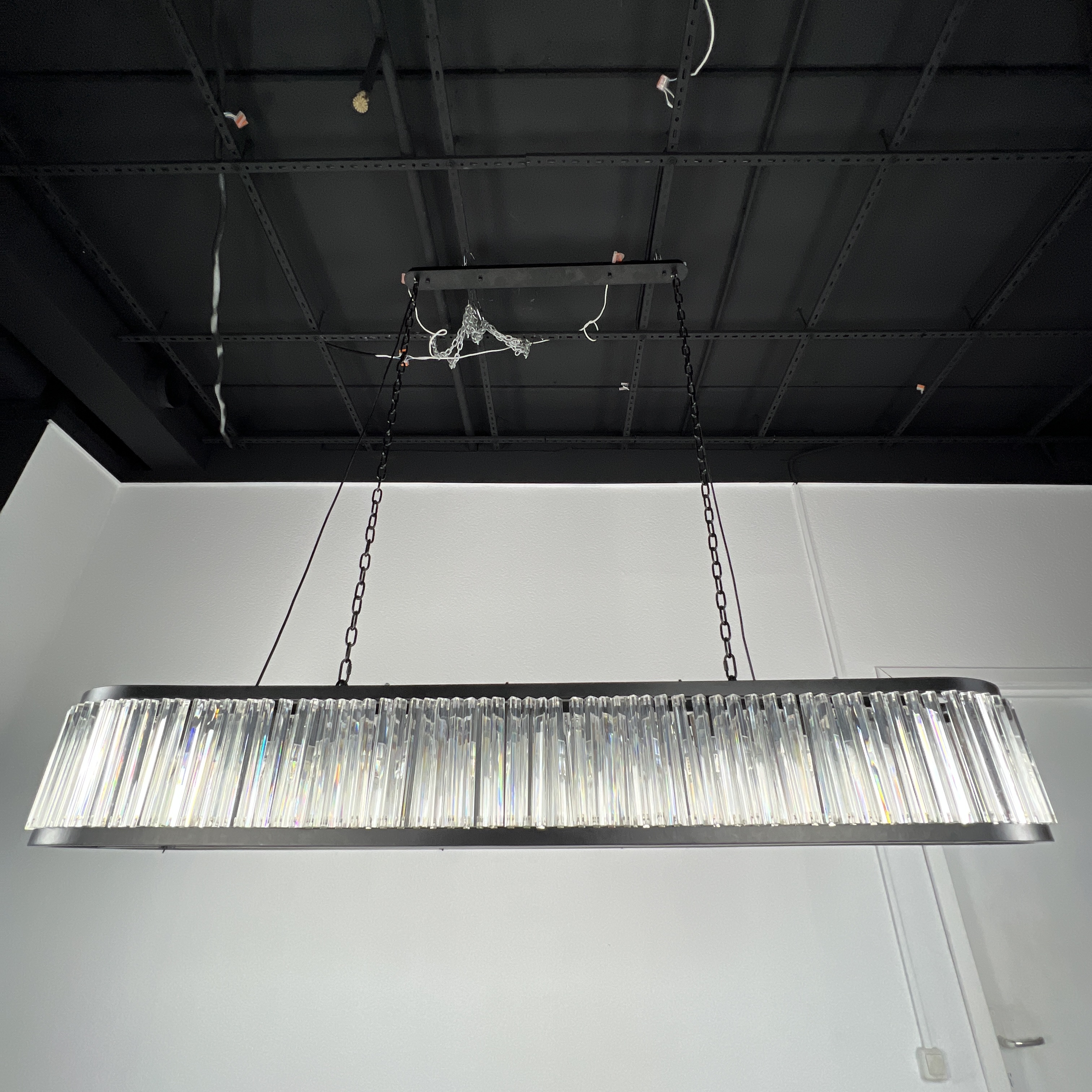 Подвесная люстра RH 1920s Odeon Clear Glass Black 180 248522-22