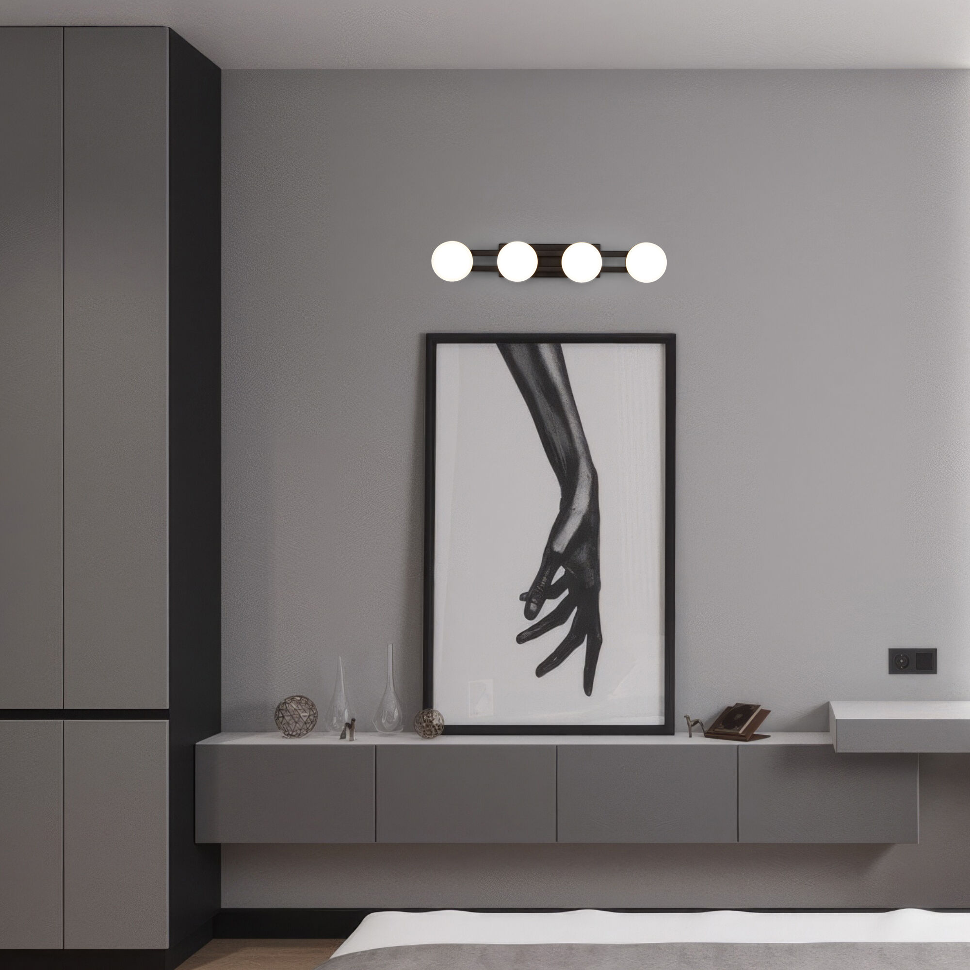 Настенный светильник черный Eurosvet 90332/4