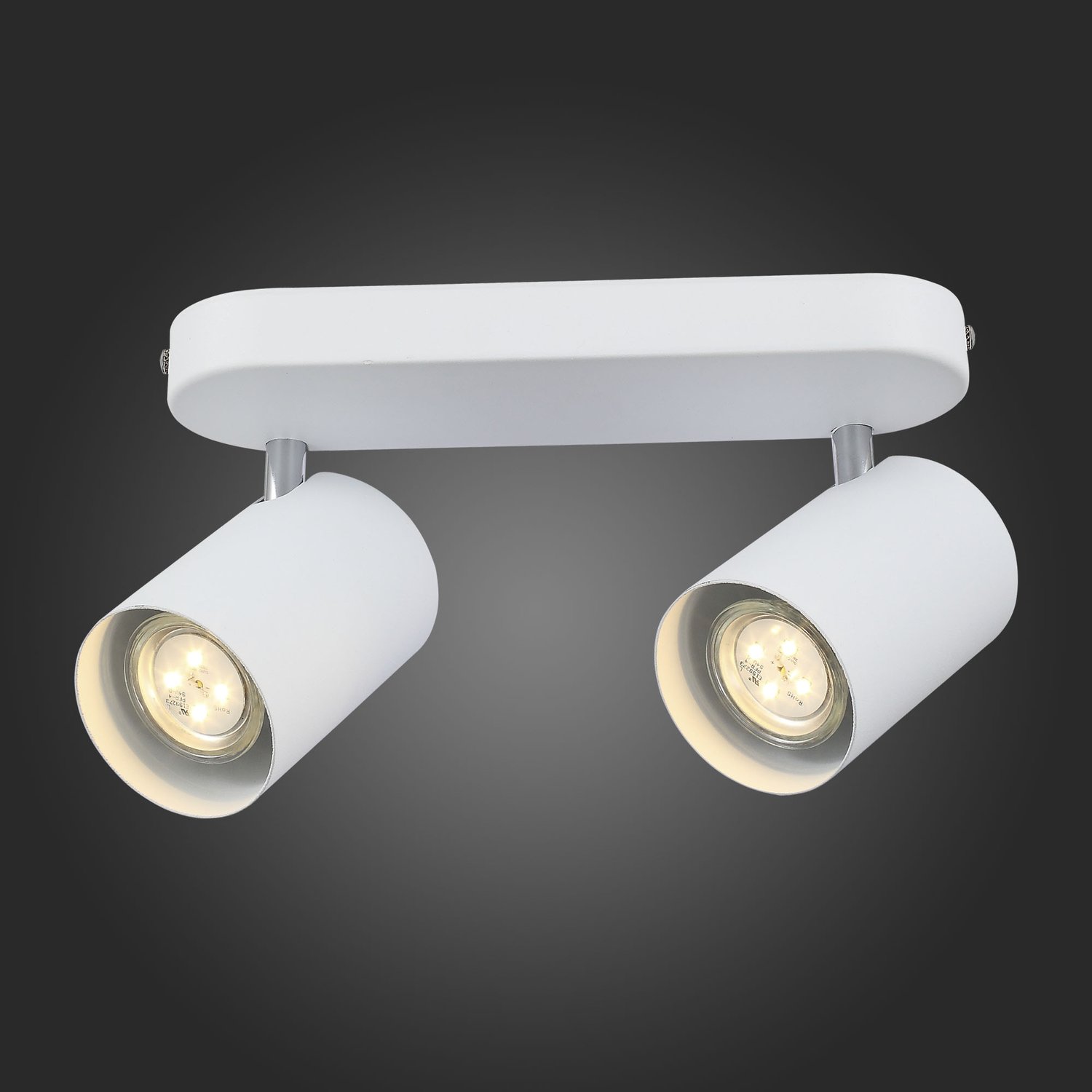 SL597.501.02 Спот ST-Luce Белый, Хром/Белый GU10 LED 2*3W Потолочные светильники