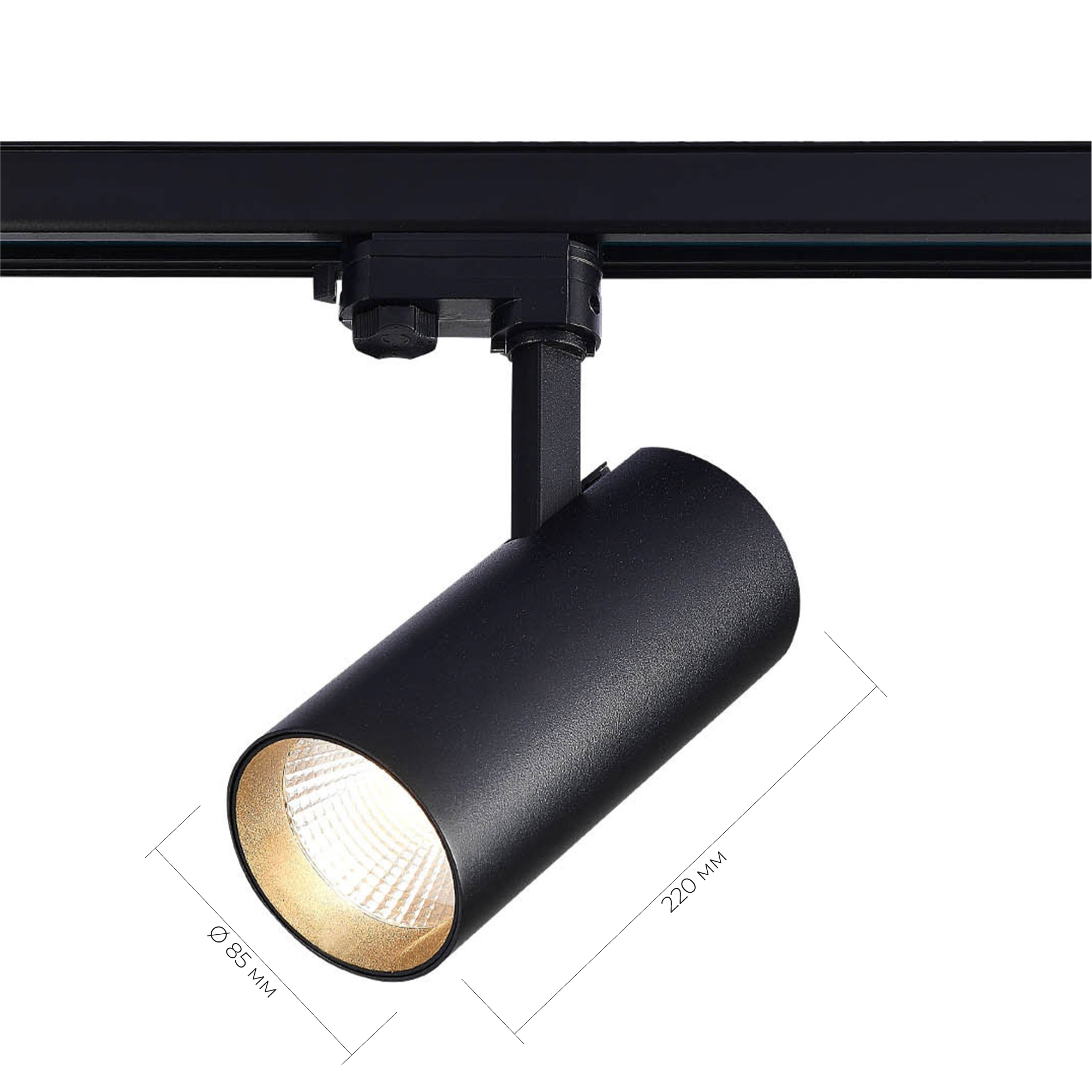 ST661.436.40 Св-к трек. Черный LED 1*40W 3000K 3 200Lm Ra>90 38° IP20 L190xW85xH265 165-265V ТРЭЙС