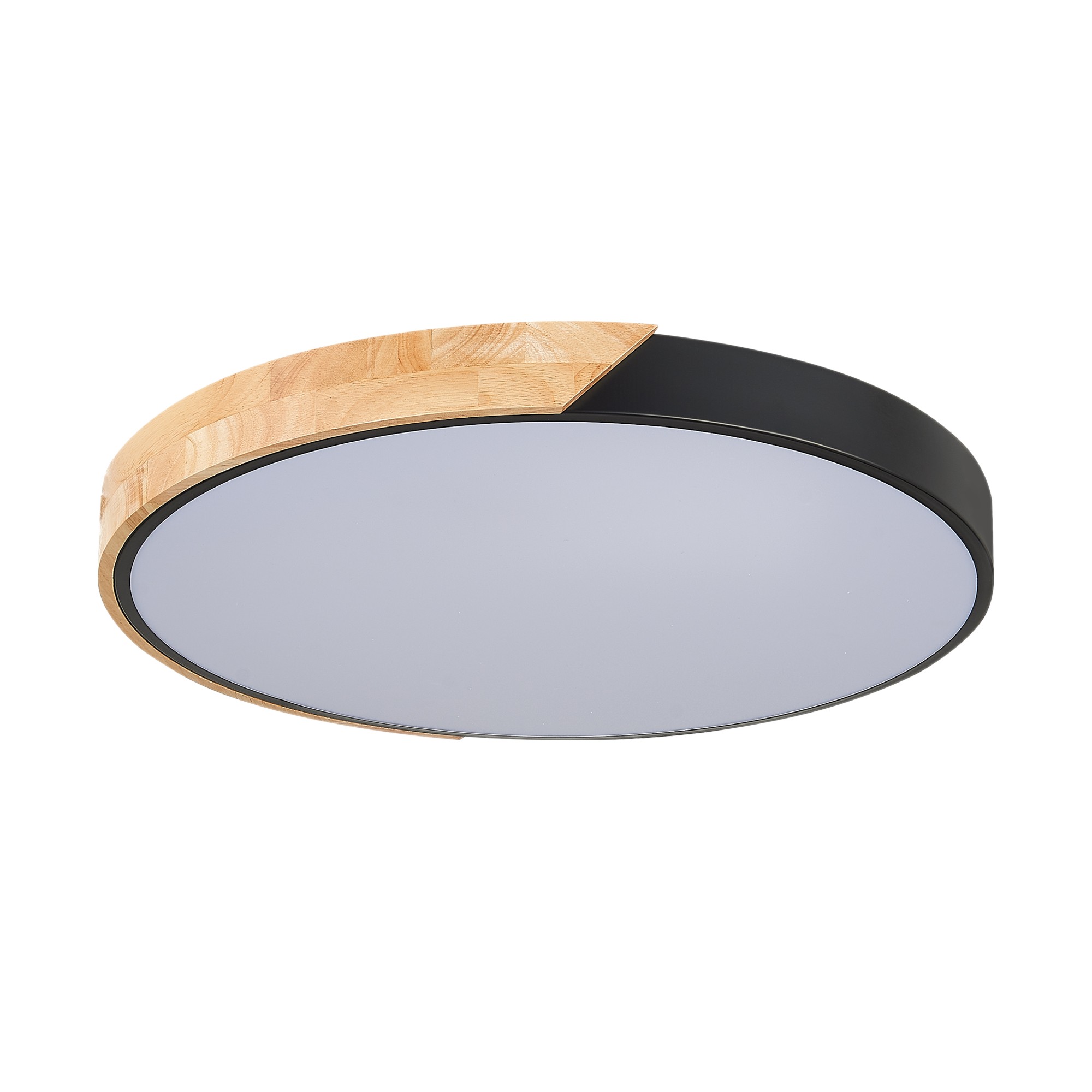SLE200942-01 Светильник потолочный Черный, Светлое дерево/Белый LED 1*45W 3000K/4000K/6000K 2700Lm ФЕСТА
