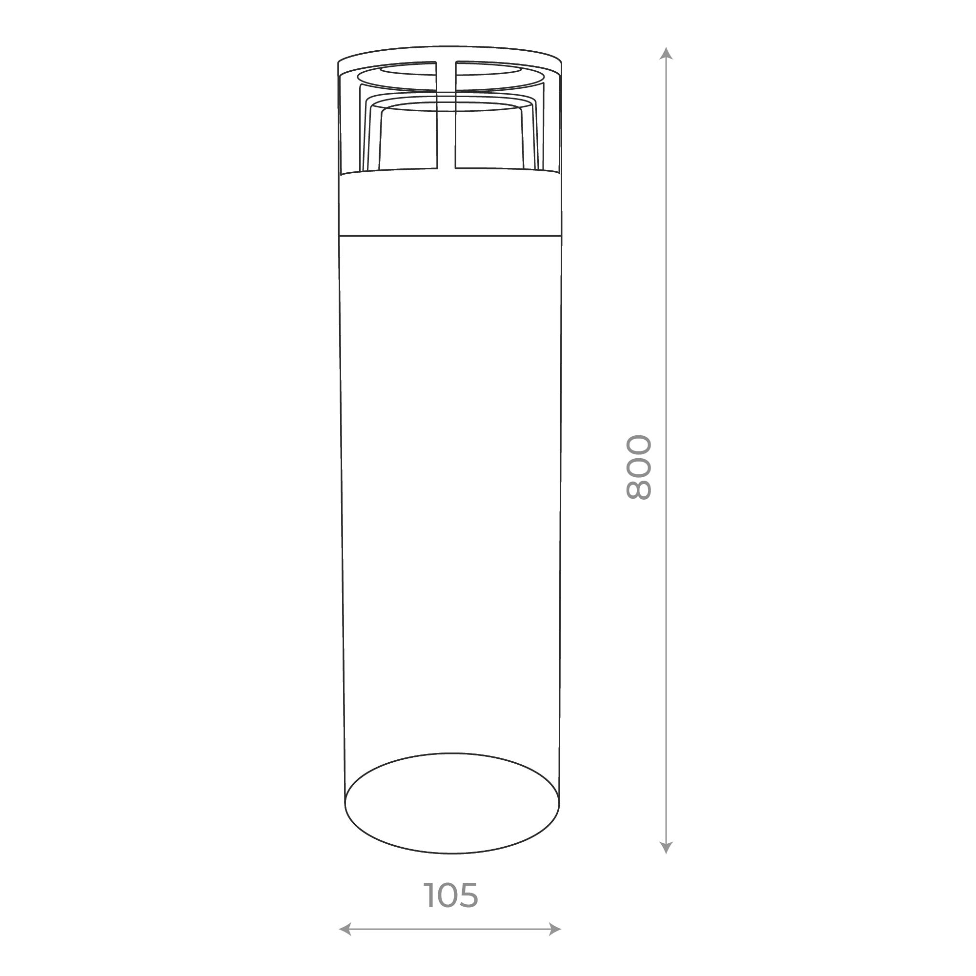 SL9507.415.01 Светильник уличный наземный ST-Luce Черный LED 1*5W 4000K FOSSA