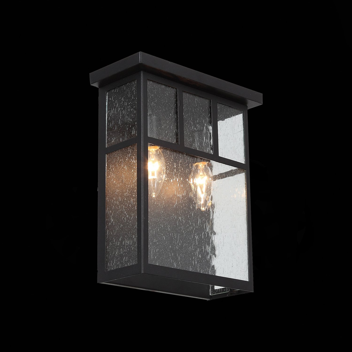 SL079.401.02 Светильник уличный настенный ST-Luce Темный кофе/Прозрачное кракелированное стекло E14 GLAZGO