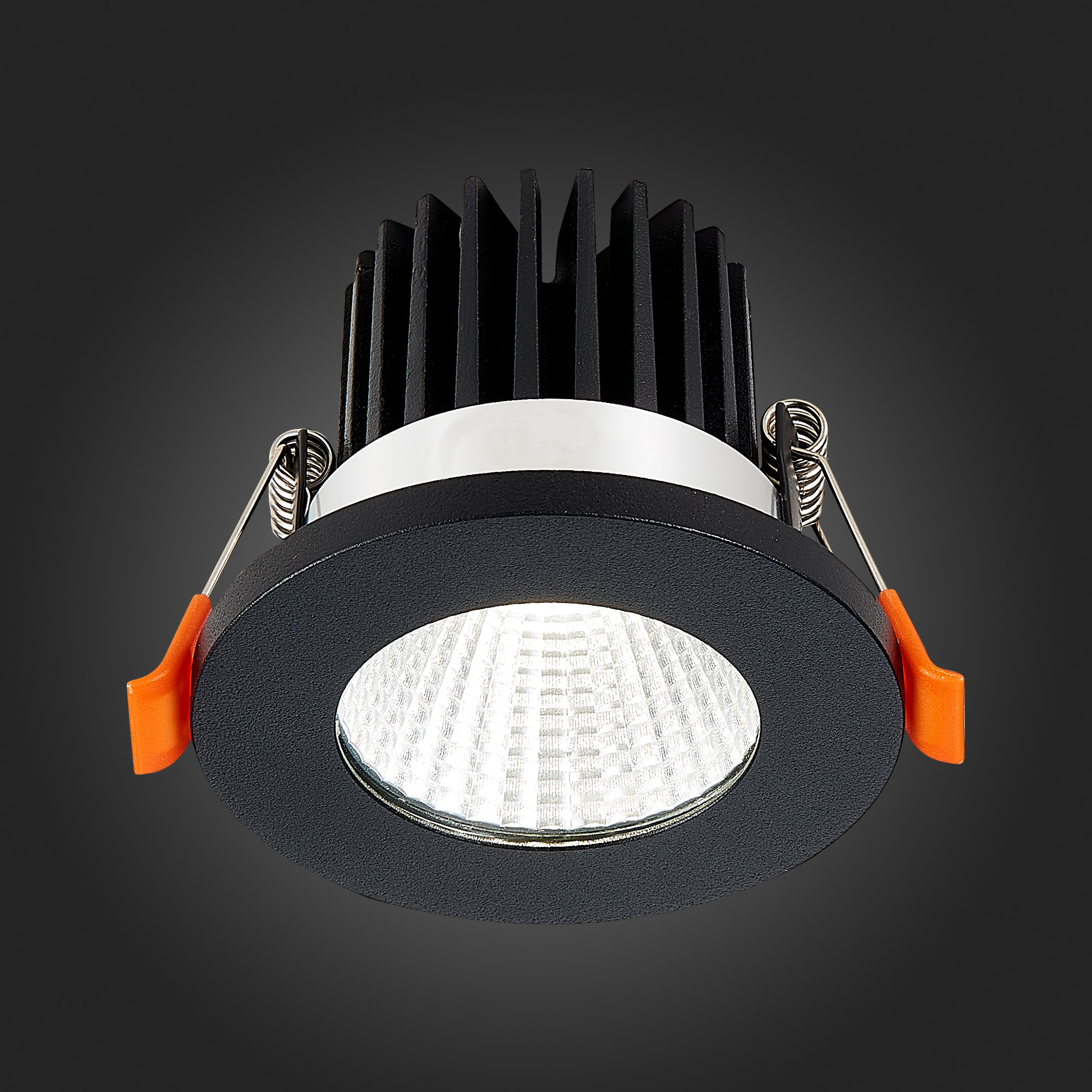 ST704.448.10 Св-к встр. Черный LED 1*10W 4000K 900Lm Ra&gt;90 38° IP20 D80xH60 170-240V Встраиваемые светильники