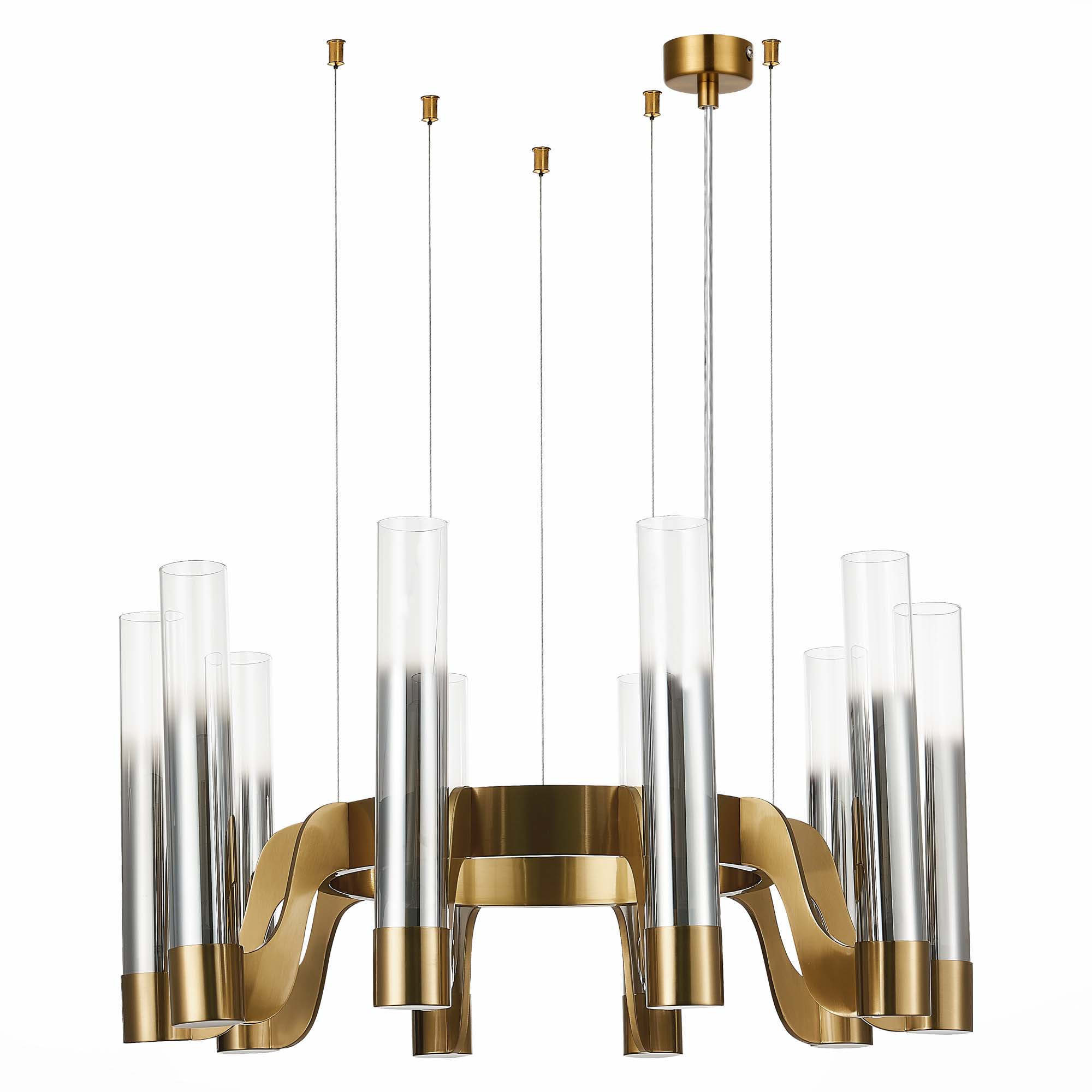 SL1235.303.10 Люстра подвесная ST-Luce Латунь/Хром, Прозрачный E27 10*40W ETTORE