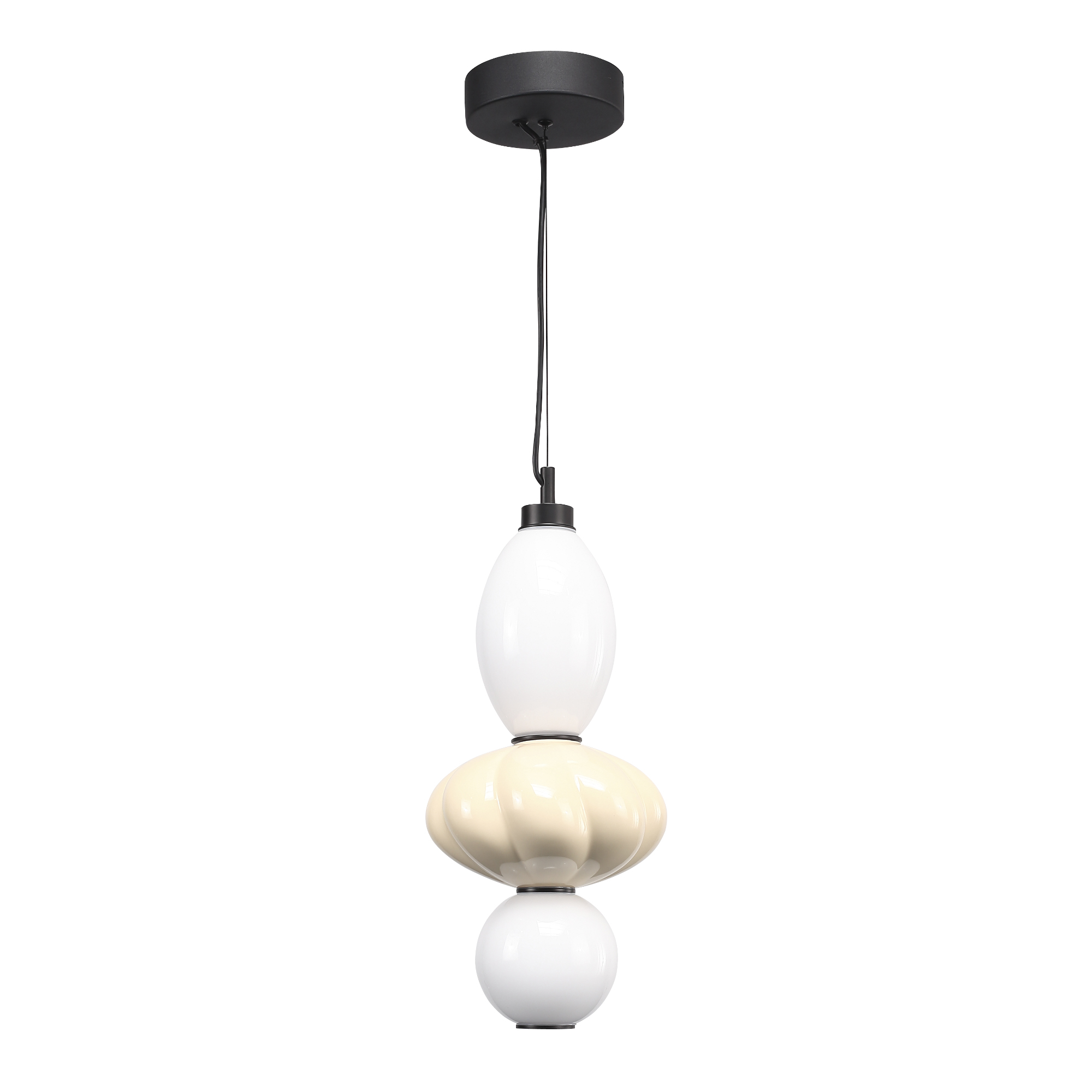 SL6134.413.01 Светильник подвесной ST-Luce черный/желтый, опаловый LED 1*18W 3000K ФЛОРЕНТИНИ