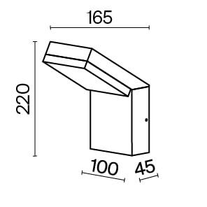 Уличный настенный светильник Outdoor O595WL-L12B3K