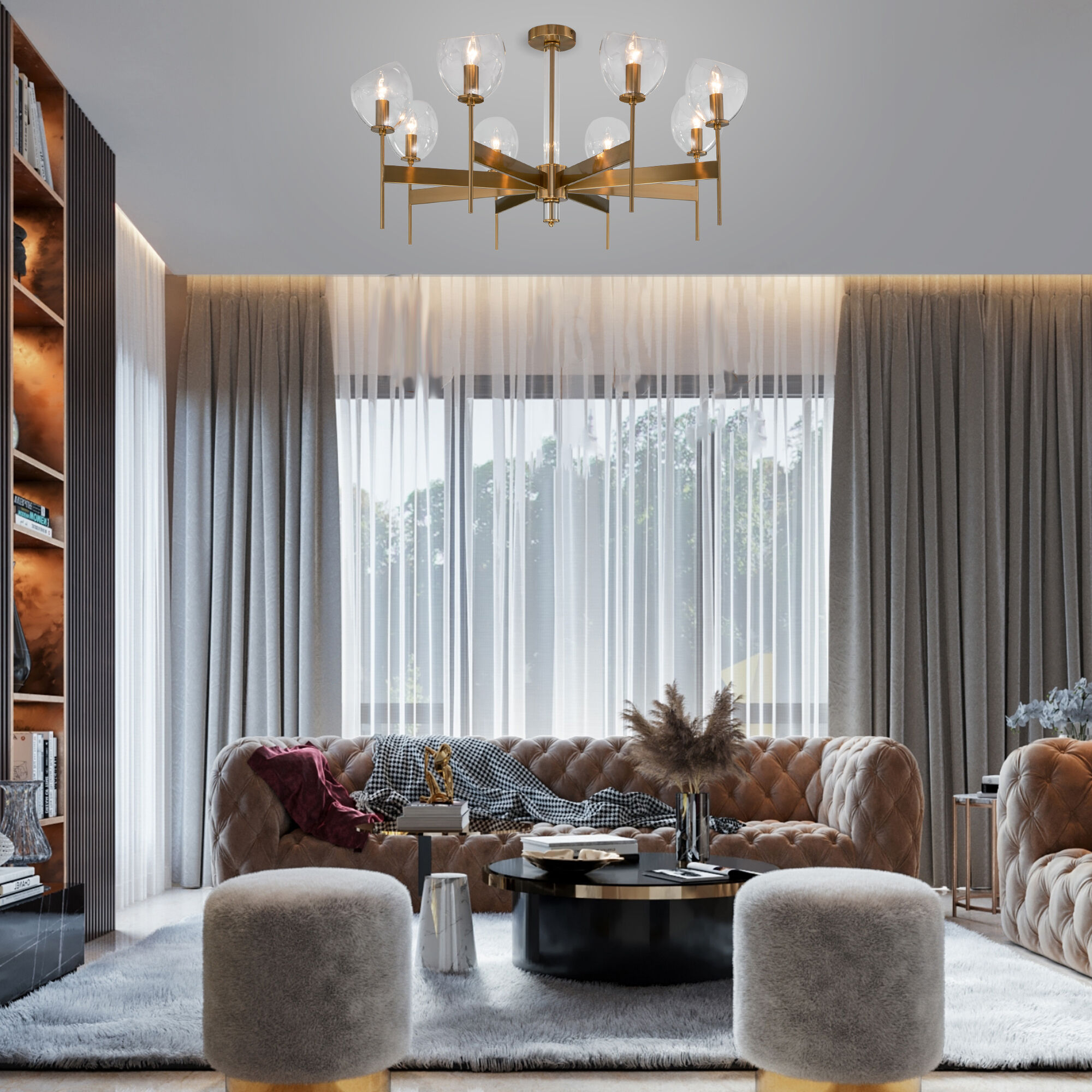 Потолочный светильник Eurosvet 60130/8 латунь