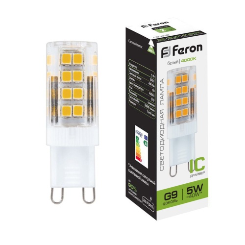 Лампа светодиодная  FERON LB-432 5W G9 4000K