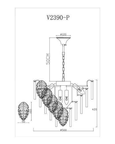 Хрустальная подвесная люстра Moderli V2390-P Radience 12*E14*60W