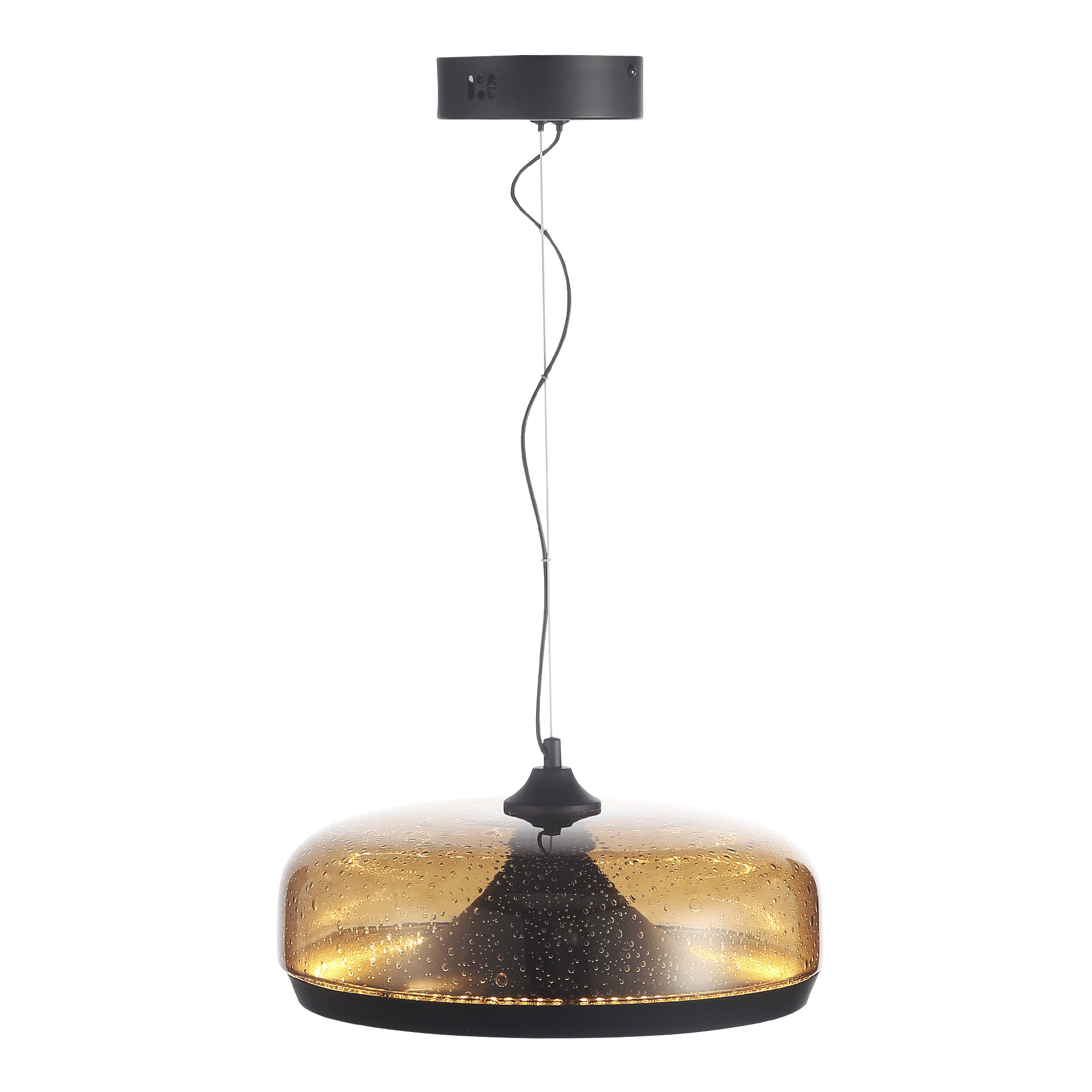 SL6014.603.01 Светильник подвесной ST-Luce Черный/Коричневый, с пузырьками LED 1*42W 3000K РИПЛ