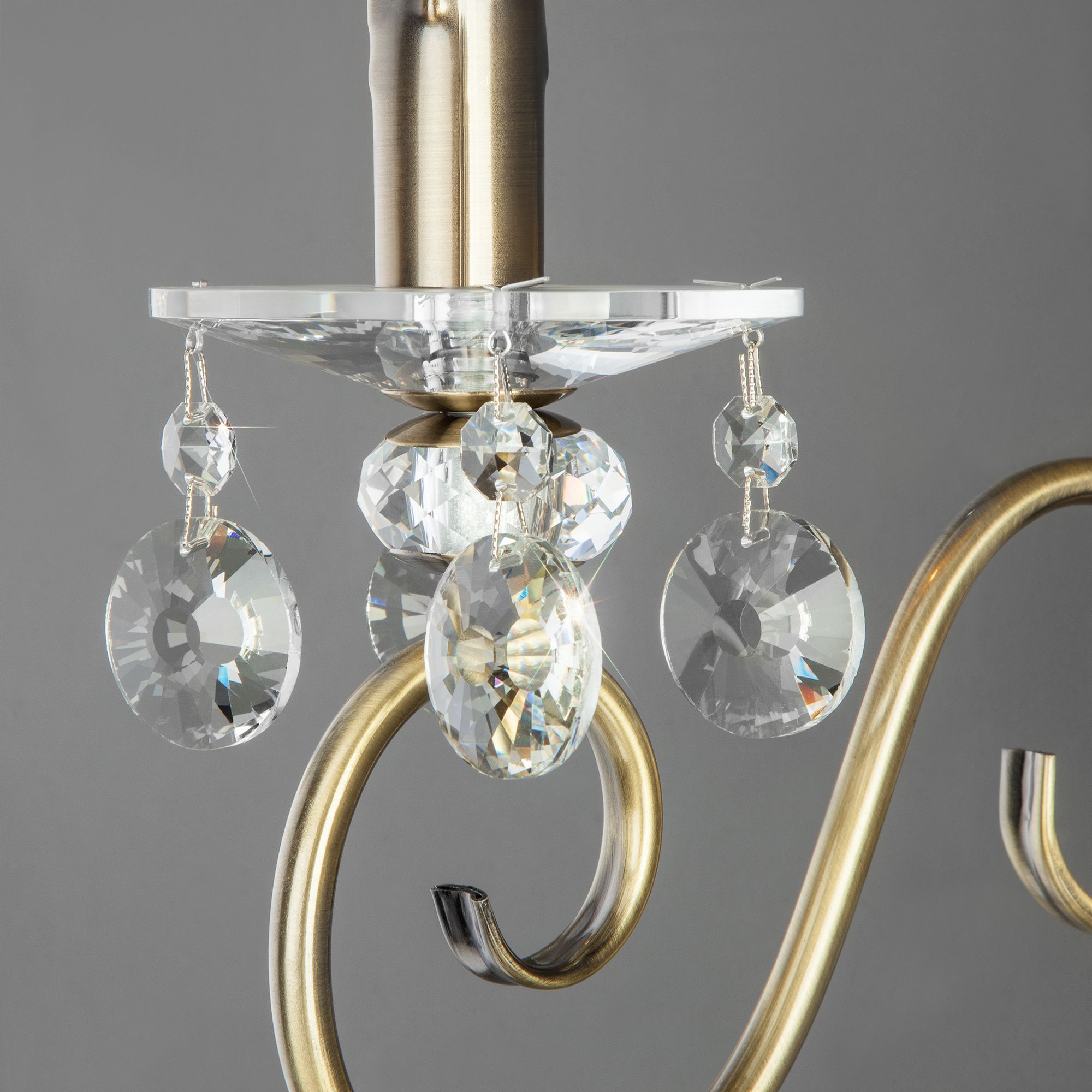 Настенный светильник Eurosvet 10104/1 античная бронза/прозрачный хрусталь Strotskis