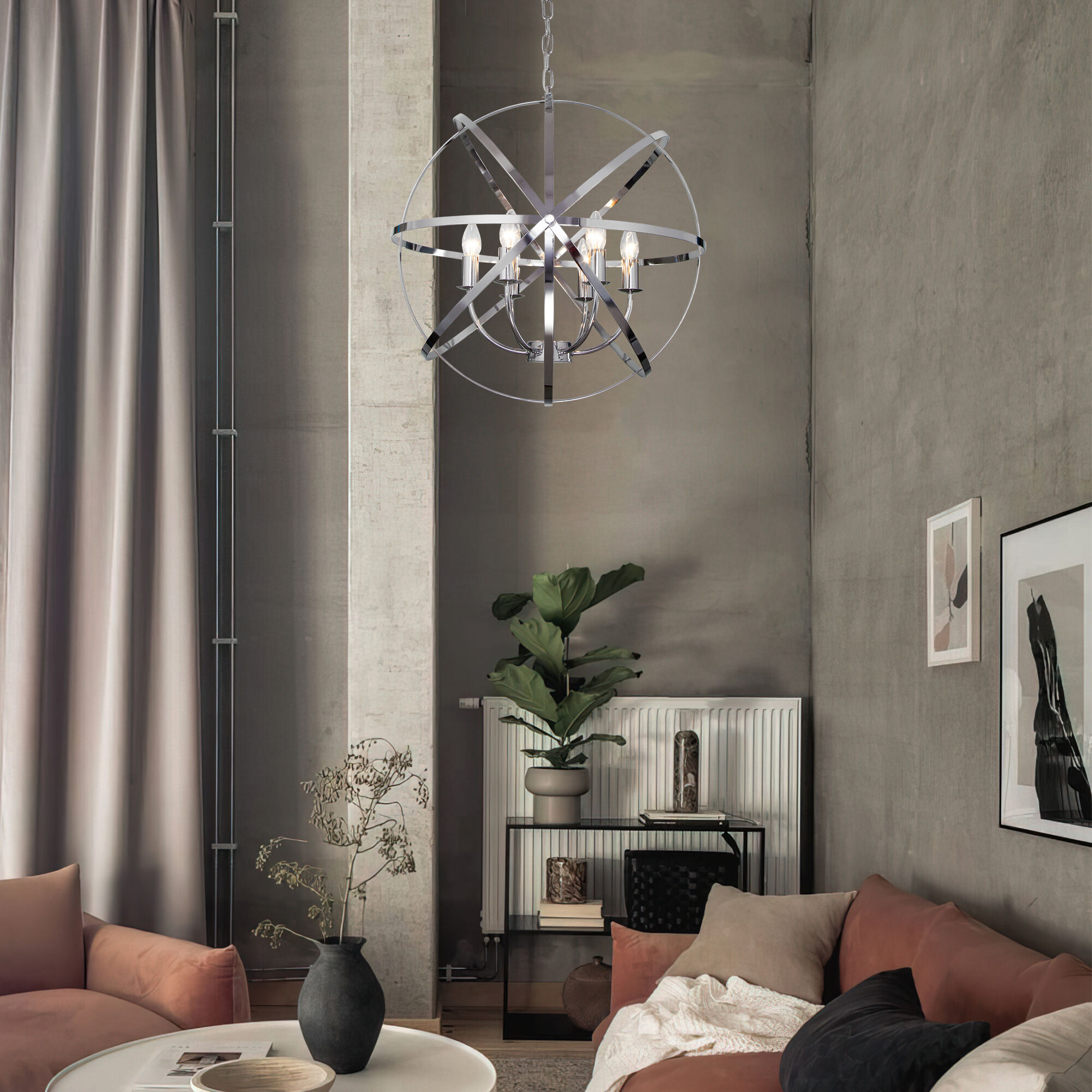 Подвесной светильнк Eurosvet 60139/6 хром Smart