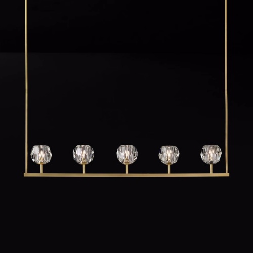 Люстра Rh Boule De Cristal Linear Chandelier 5 Bronze от Imperiumloft 240204-22