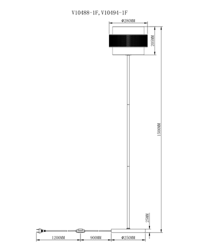 Торшер Moderli V10488-1F Gela